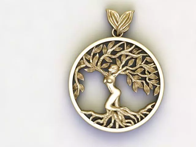 Tree of Life Pendant 3D print model_0