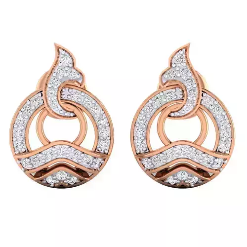 Women Earrings STL OBJ FBX Renders Details