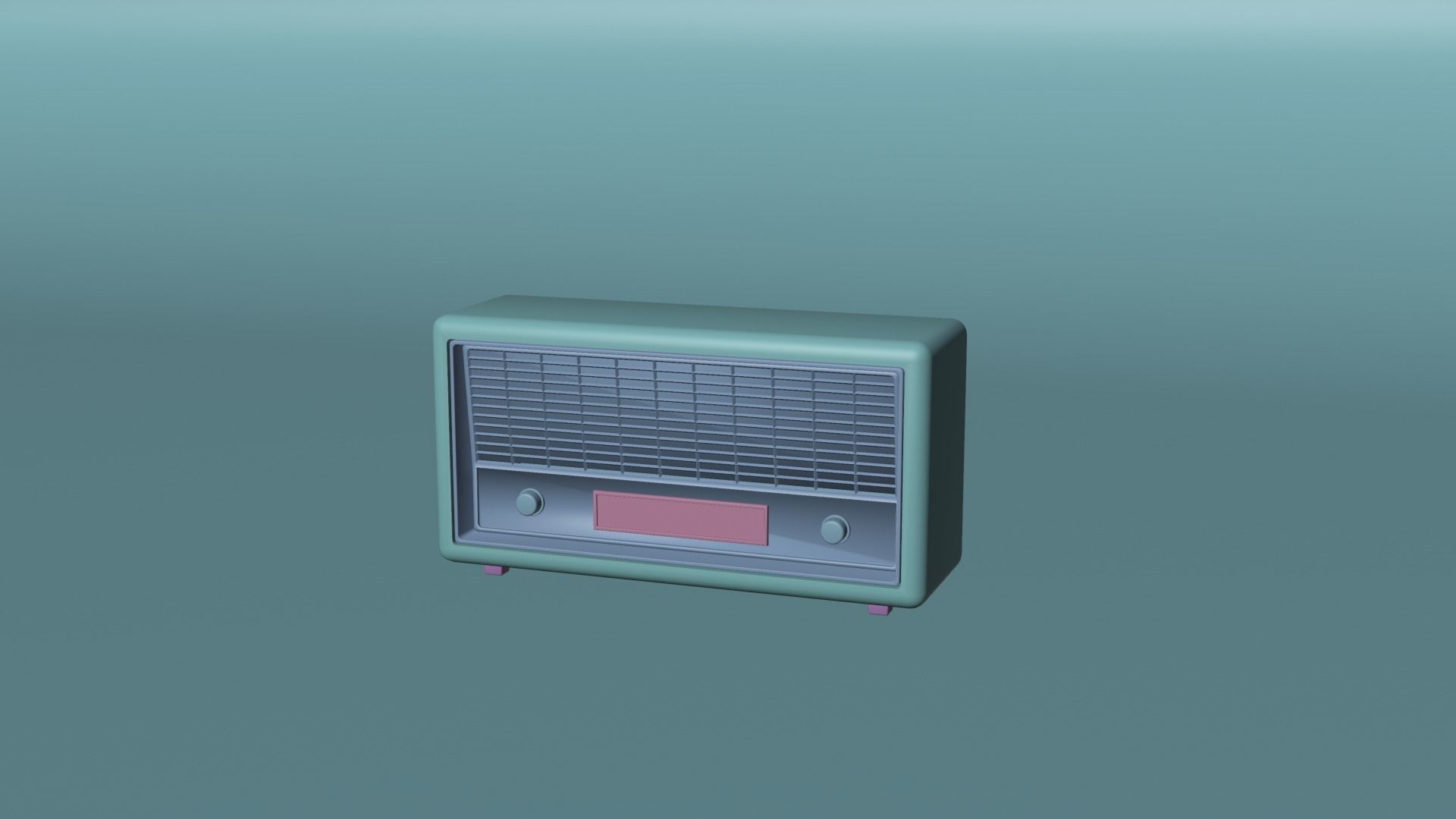 Retro Radio 3D model_2