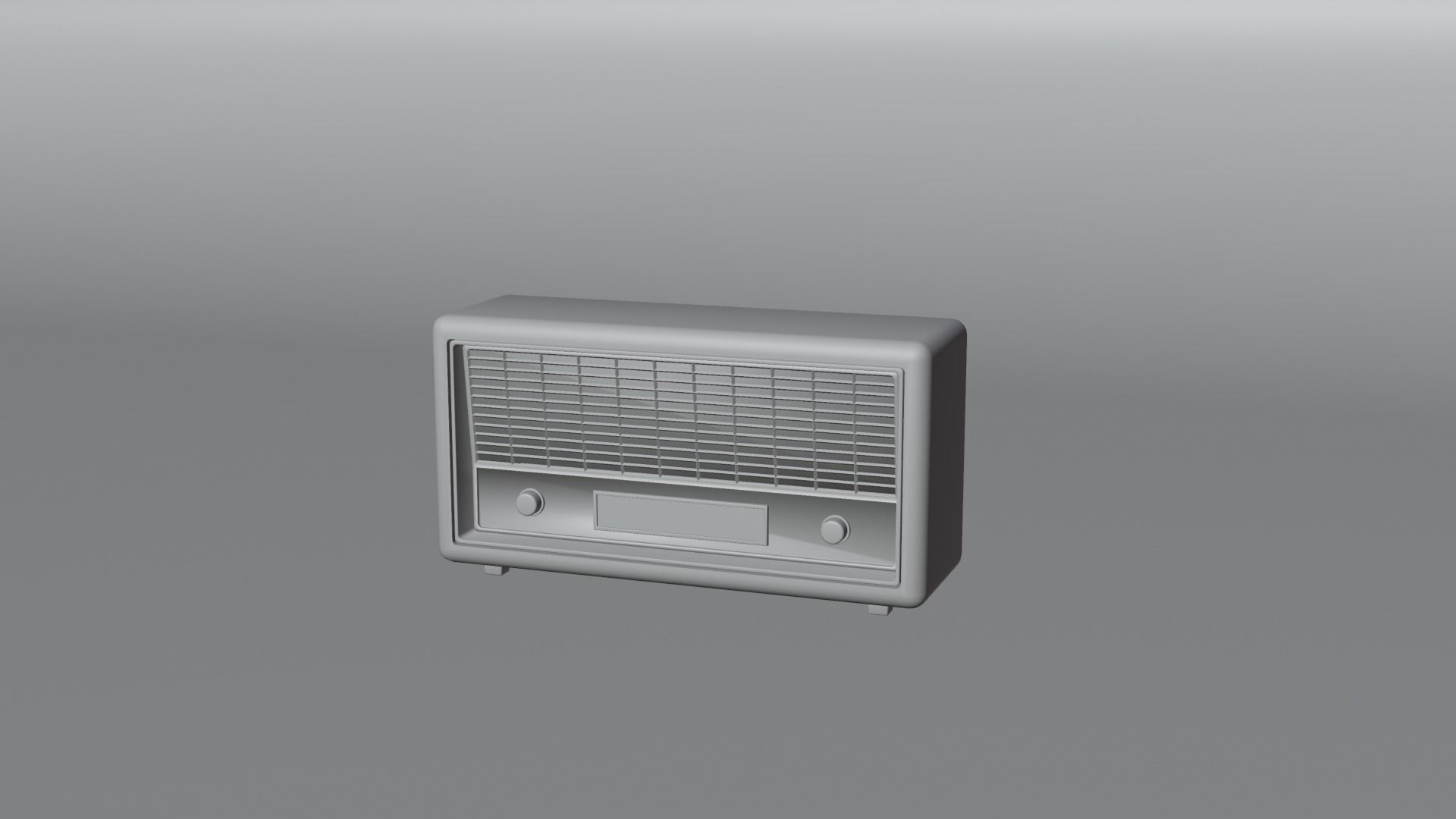 Retro Radio 3D model_3