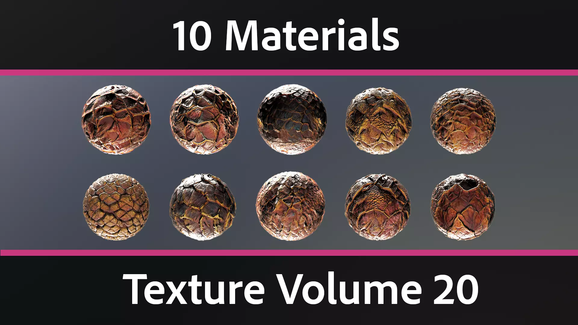 10 Materials Skin Dragon Seamless PBR Volume 20 Texture_0