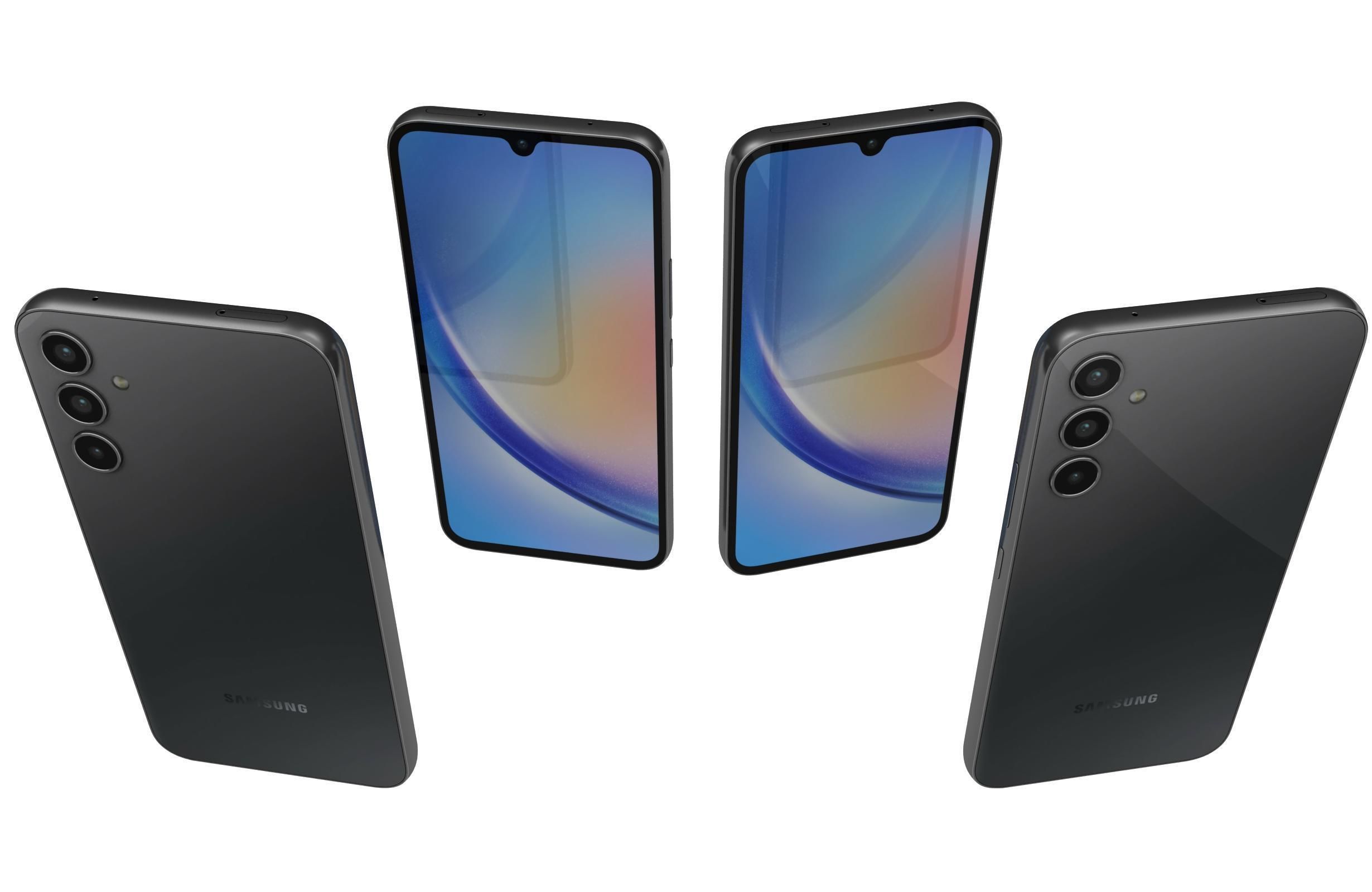 Samsung Galaxy A34 Black 3D model_4