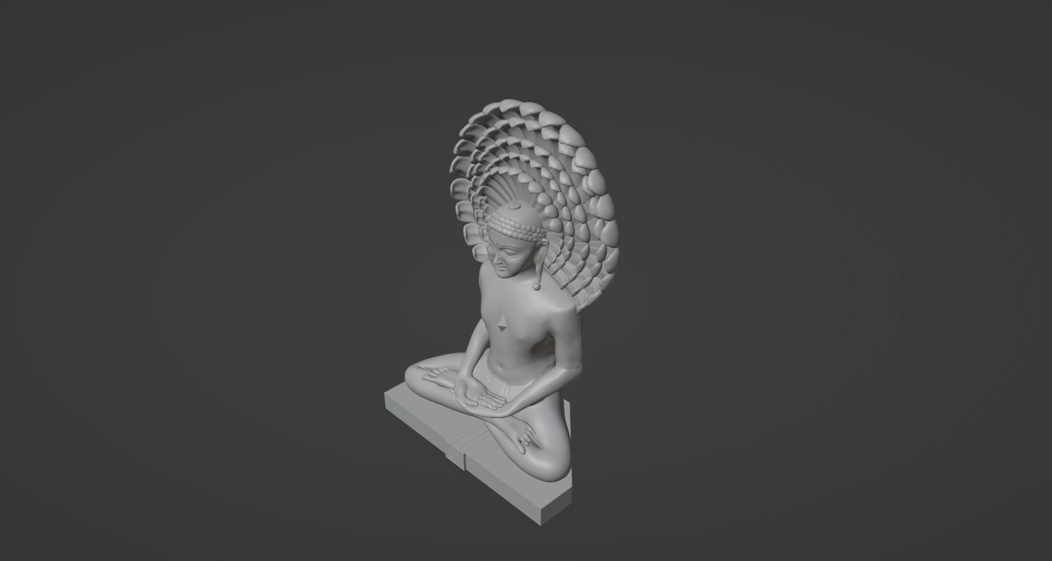 Mahavir Swami Ji Statue 3d Model 3D print model_3
