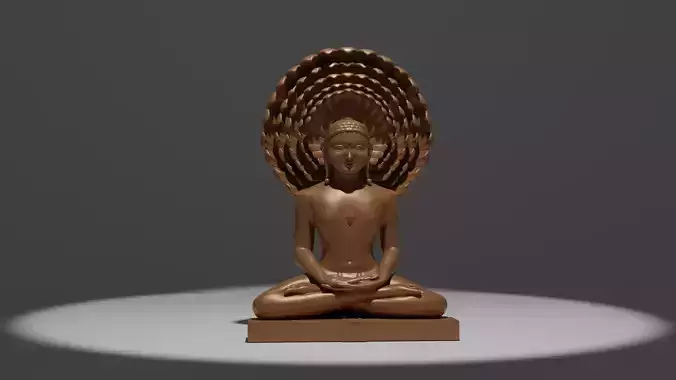 Mahavir Swami Ji Statue 3d Model