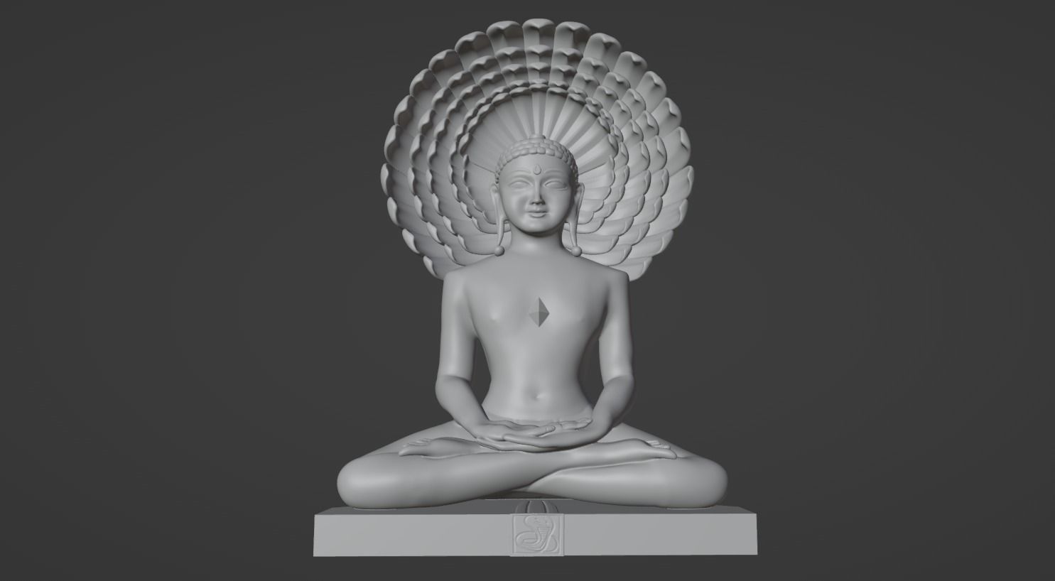 Mahavir Swami Ji Statue 3d Model 3D print model_6