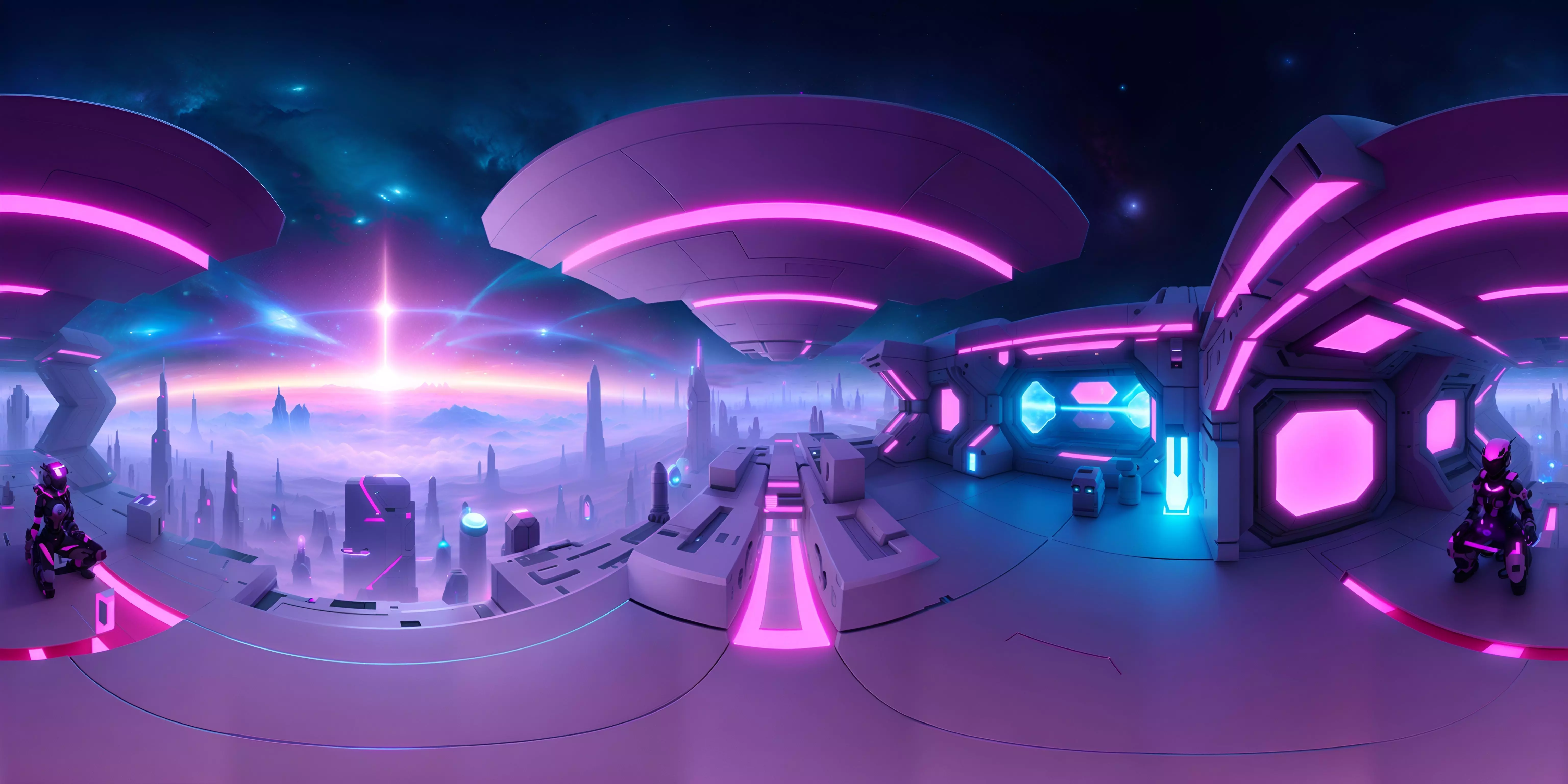 Skybox Inside the Space Ship Free 3D model_0