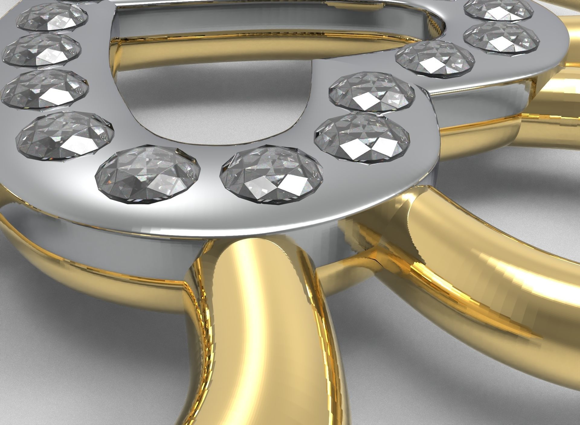 Angel pendant 3D model_4