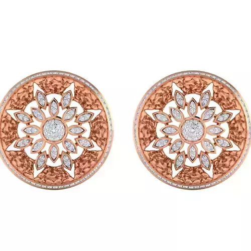 Women Stud Earrings STL OBJ FBX Renders Details 3D print model