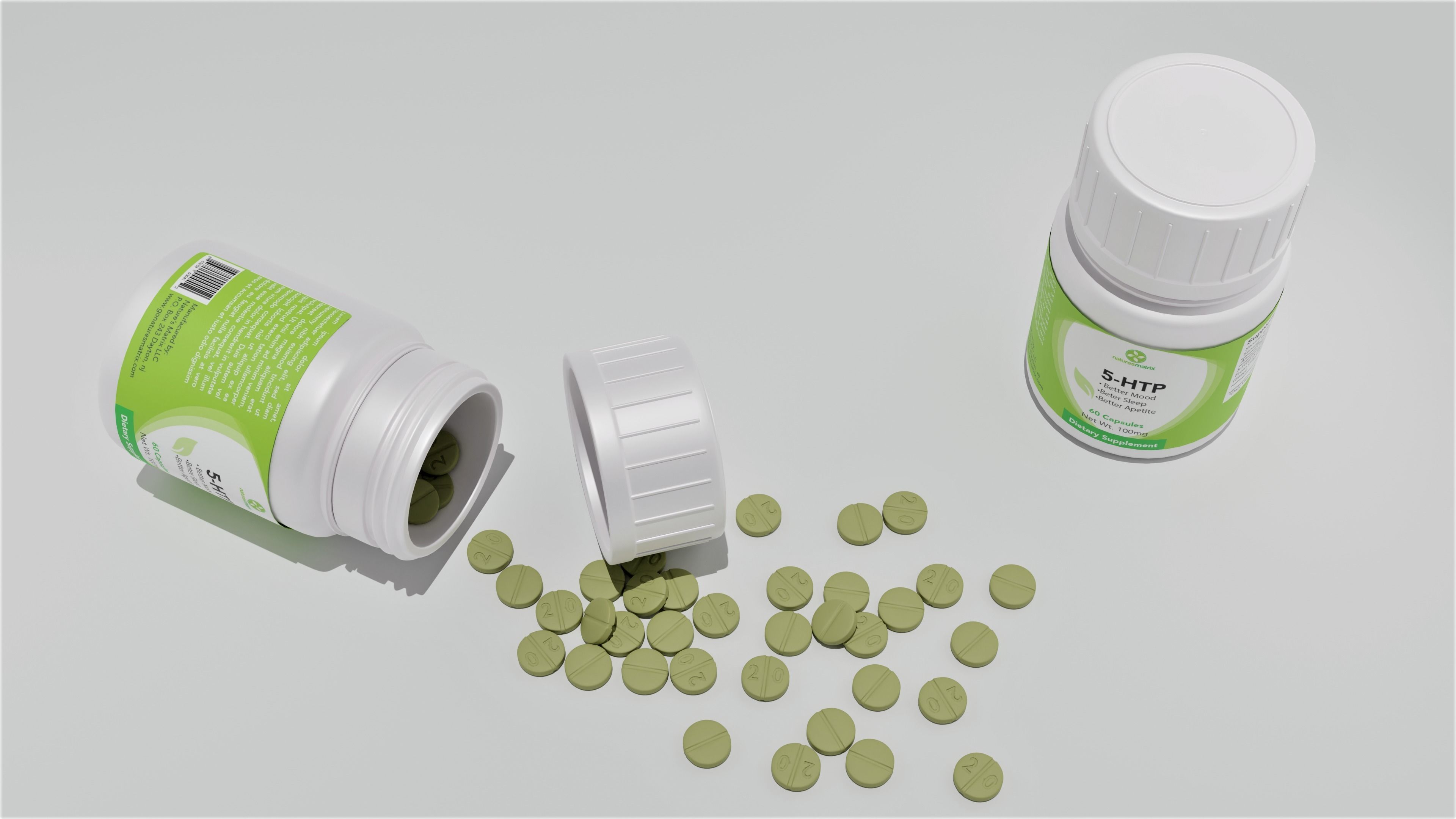 3D model of Supplement bottle with piles 3D model_2
