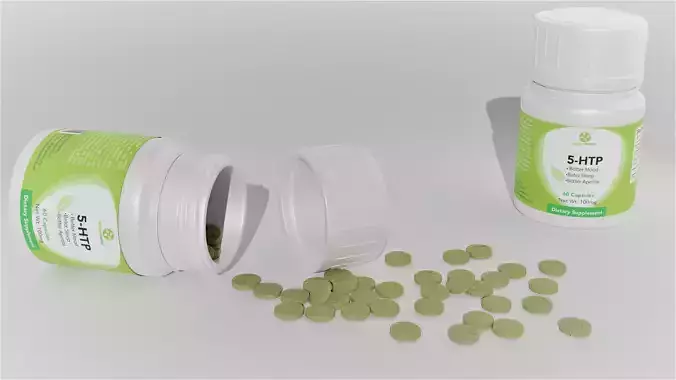 3D model of Supplement bottle with piles