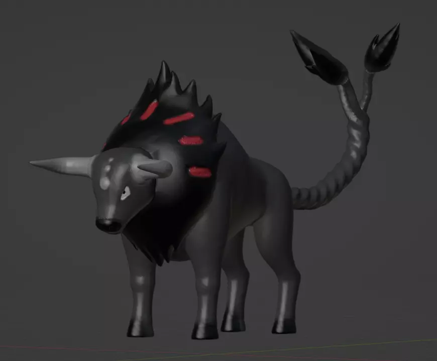 Tauros Paldean Form Blaze Breed 3D print model_0