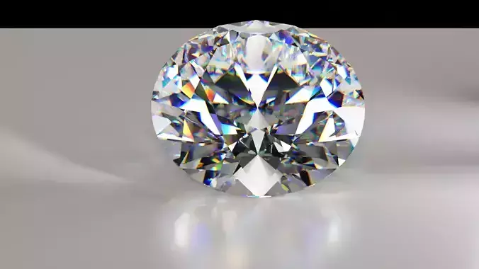 Blender Cycles dispersion shader scene - diamond rendering 3D model