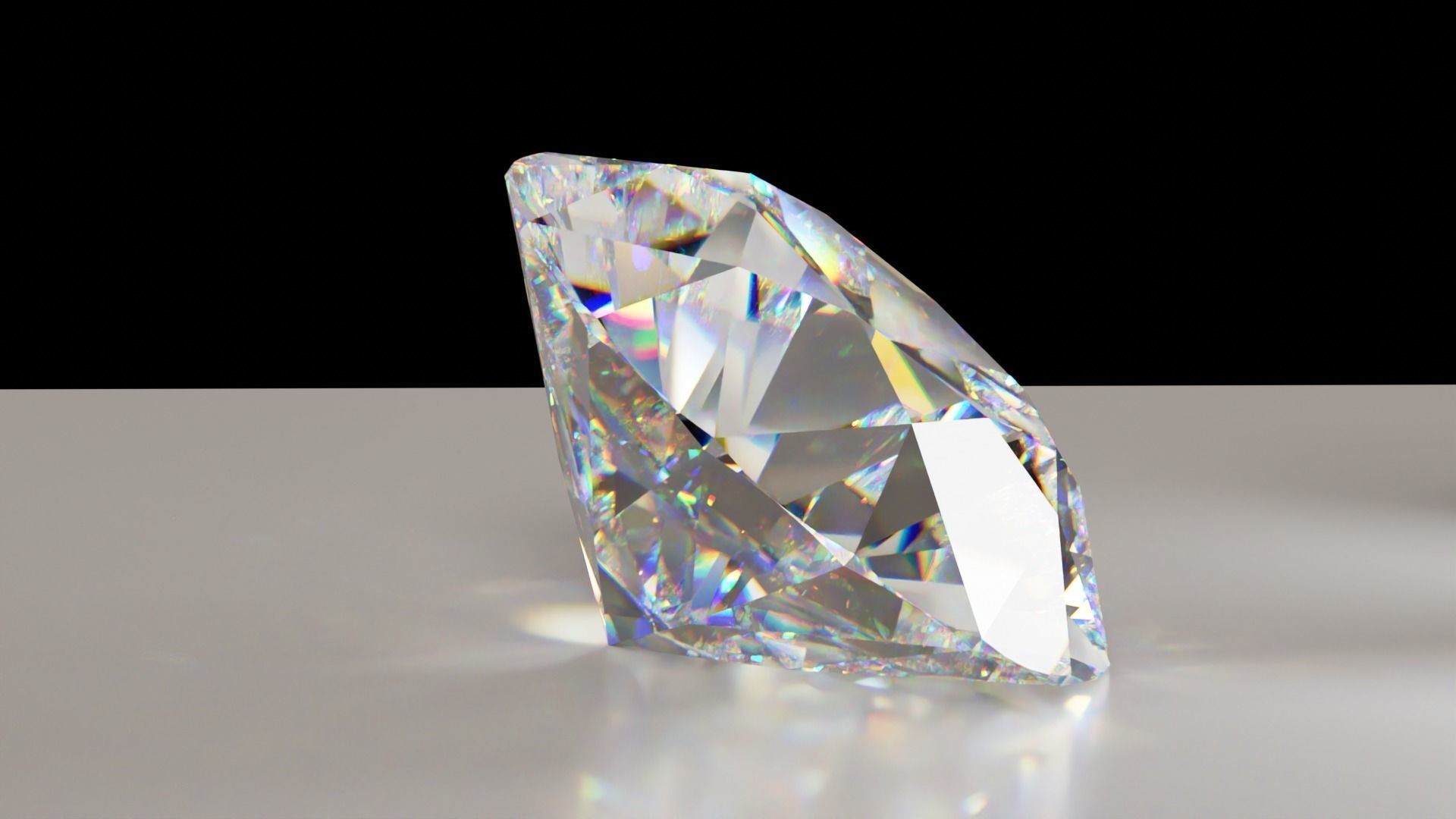 Blender Cycles dispersion shader scene - diamond rendering 3D model_3