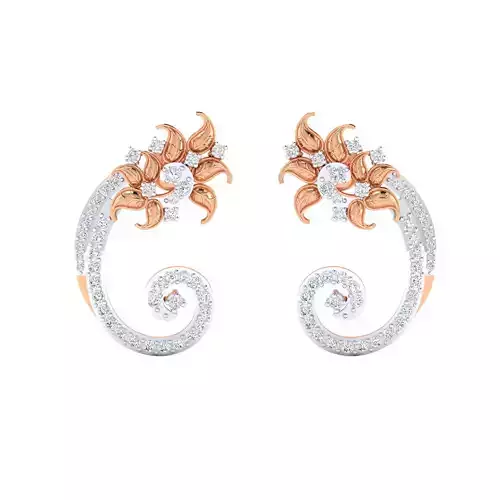 Women Earrings STL OBJ FBX Renders Details