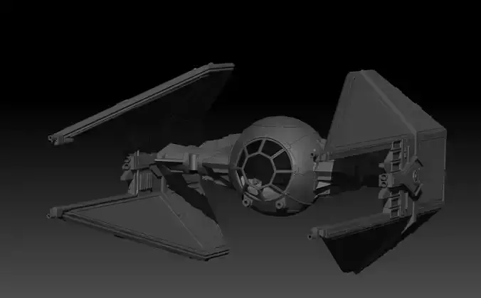 Tie Interceptor 6 inch Scale Vehicle Star Fighter 3D print model