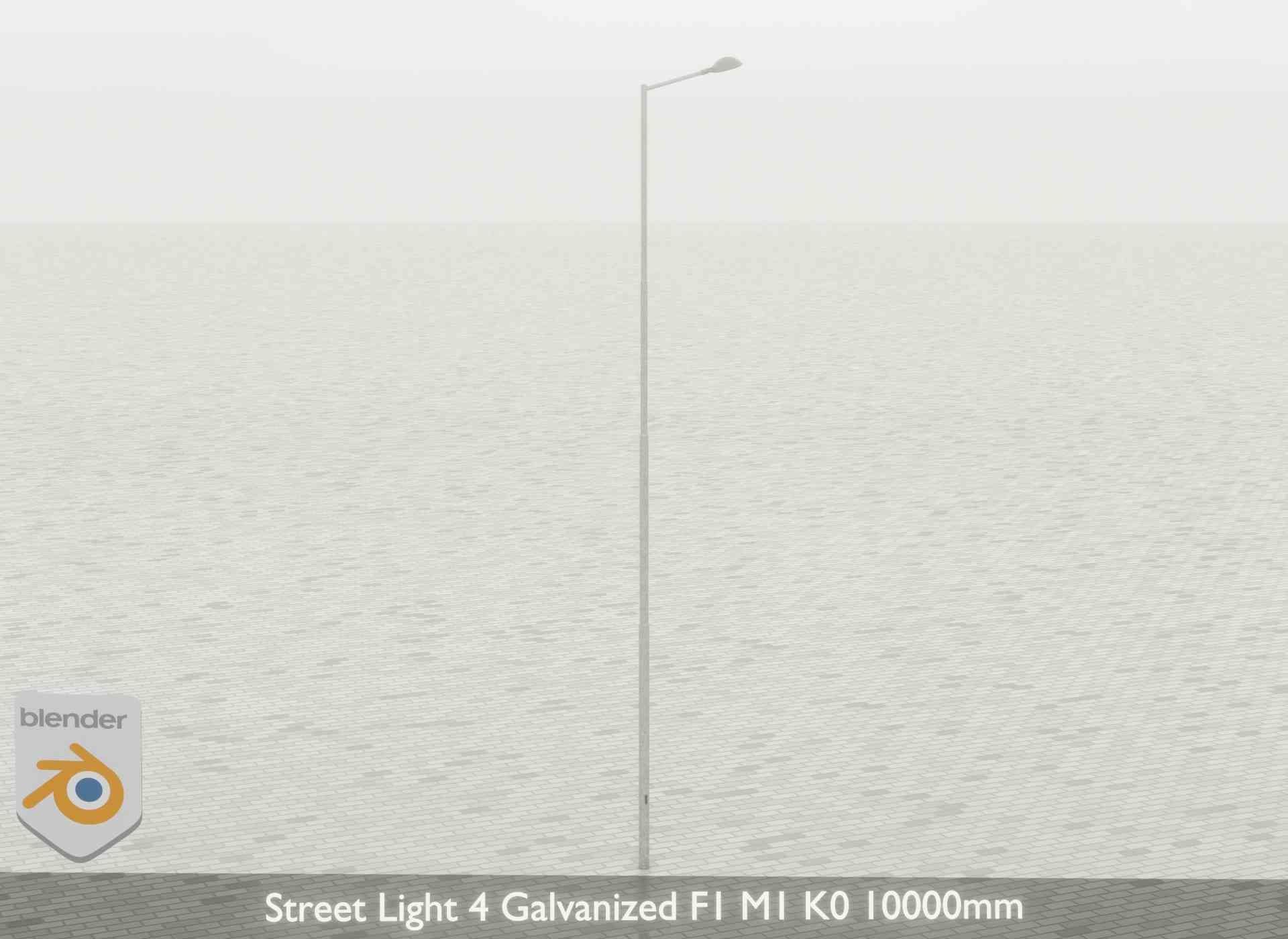 Street Light 4 Galvanized F1 M1 K0 10000mm Low-poly 3D model_59