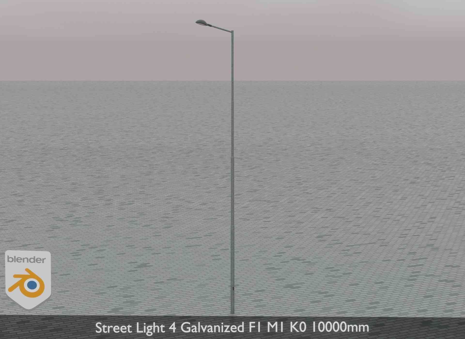 Street Light 4 Galvanized F1 M1 K0 10000mm Low-poly 3D model_79