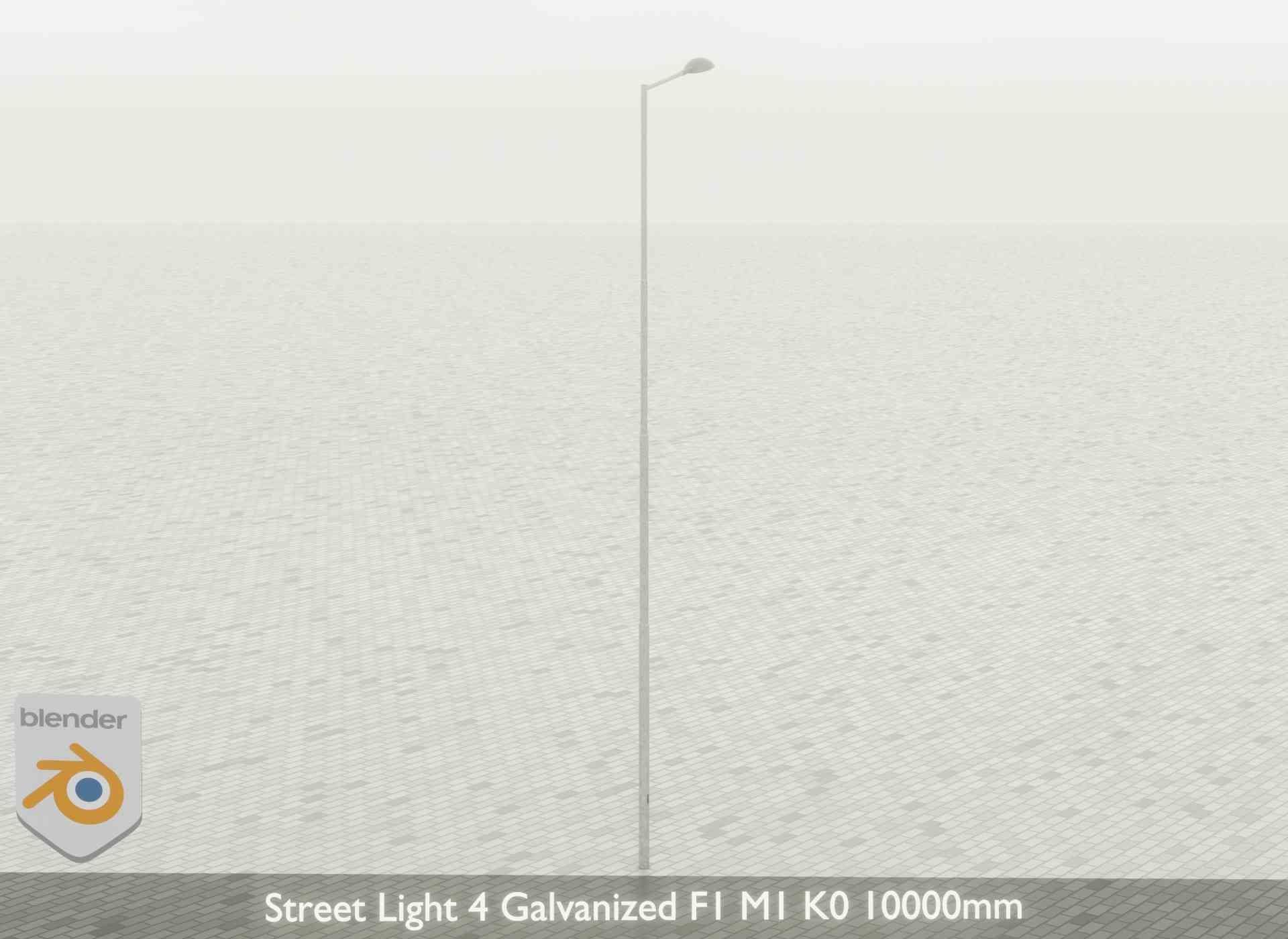 Street Light 4 Galvanized F1 M1 K0 10000mm Low-poly 3D model_56