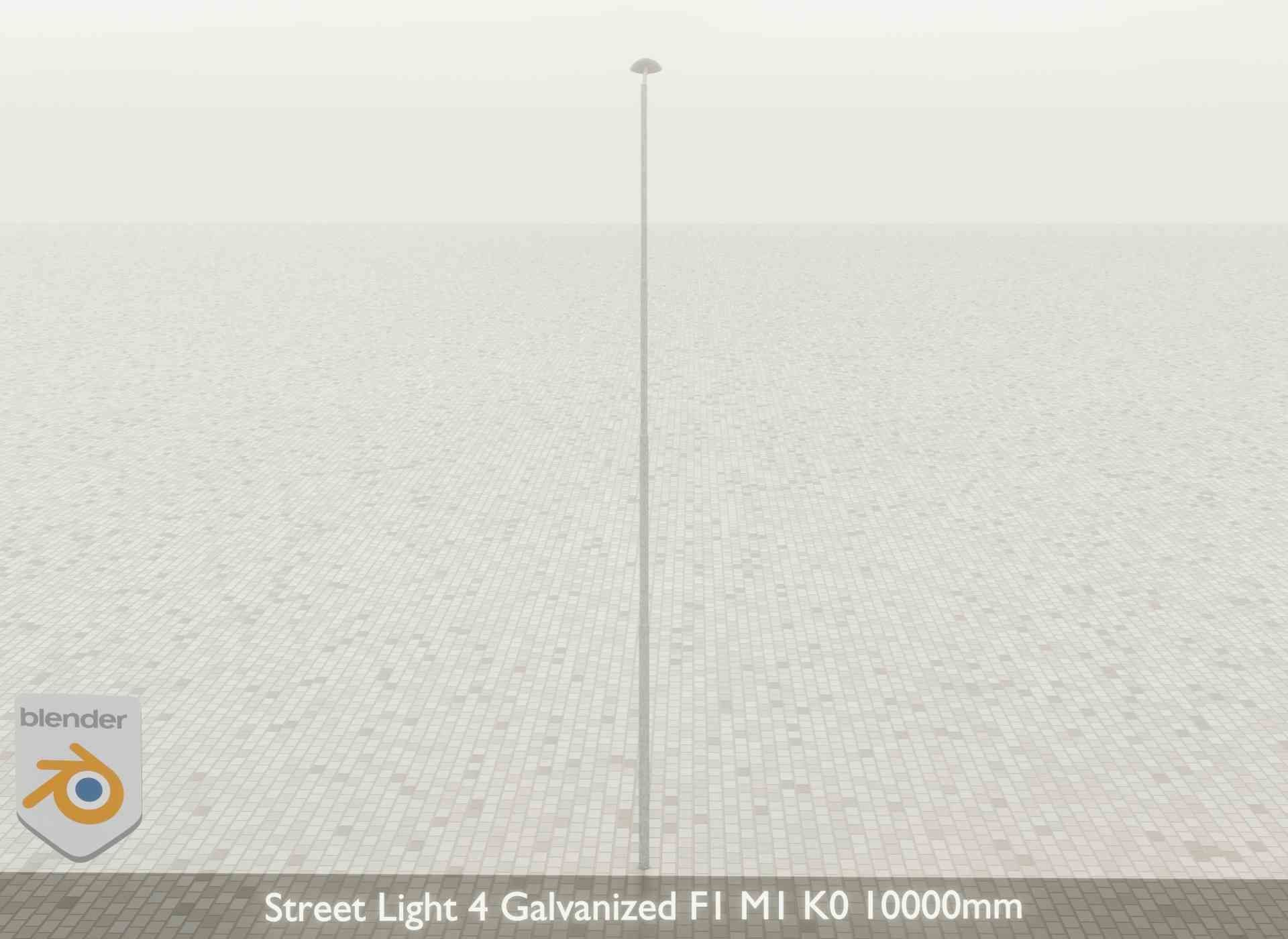 Street Light 4 Galvanized F1 M1 K0 10000mm Low-poly 3D model_52