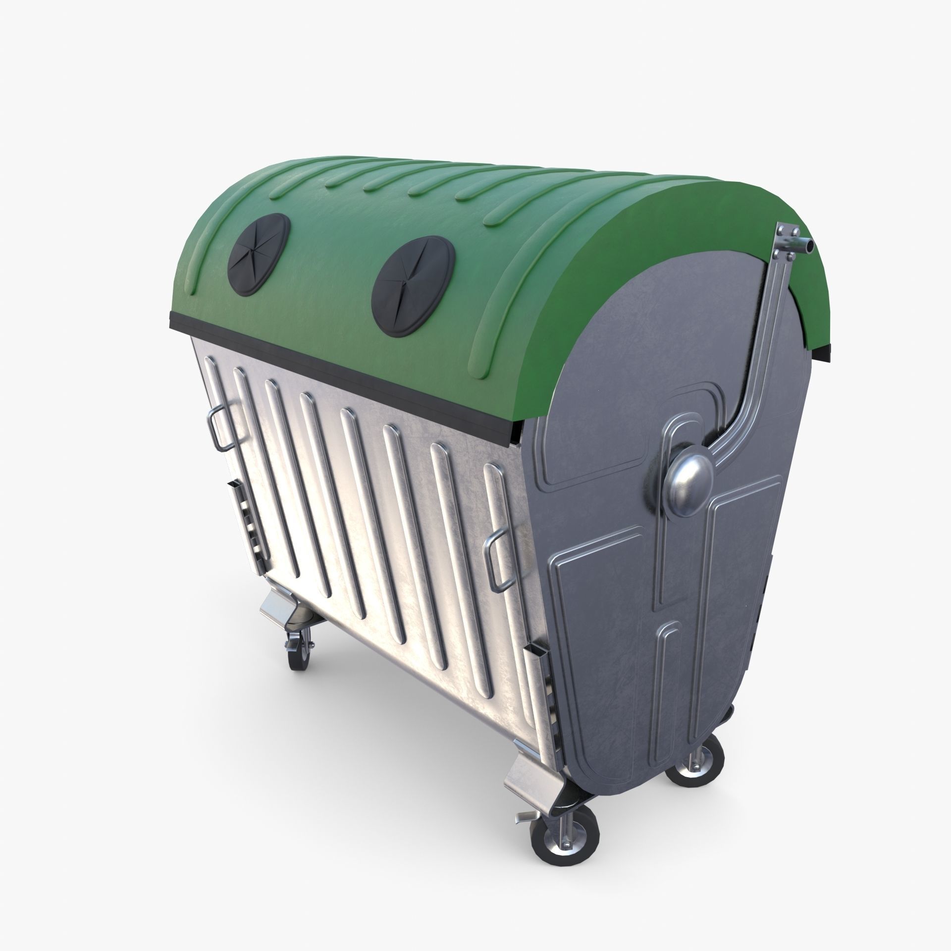 Dumpster v5 Low-poly 3D model_7