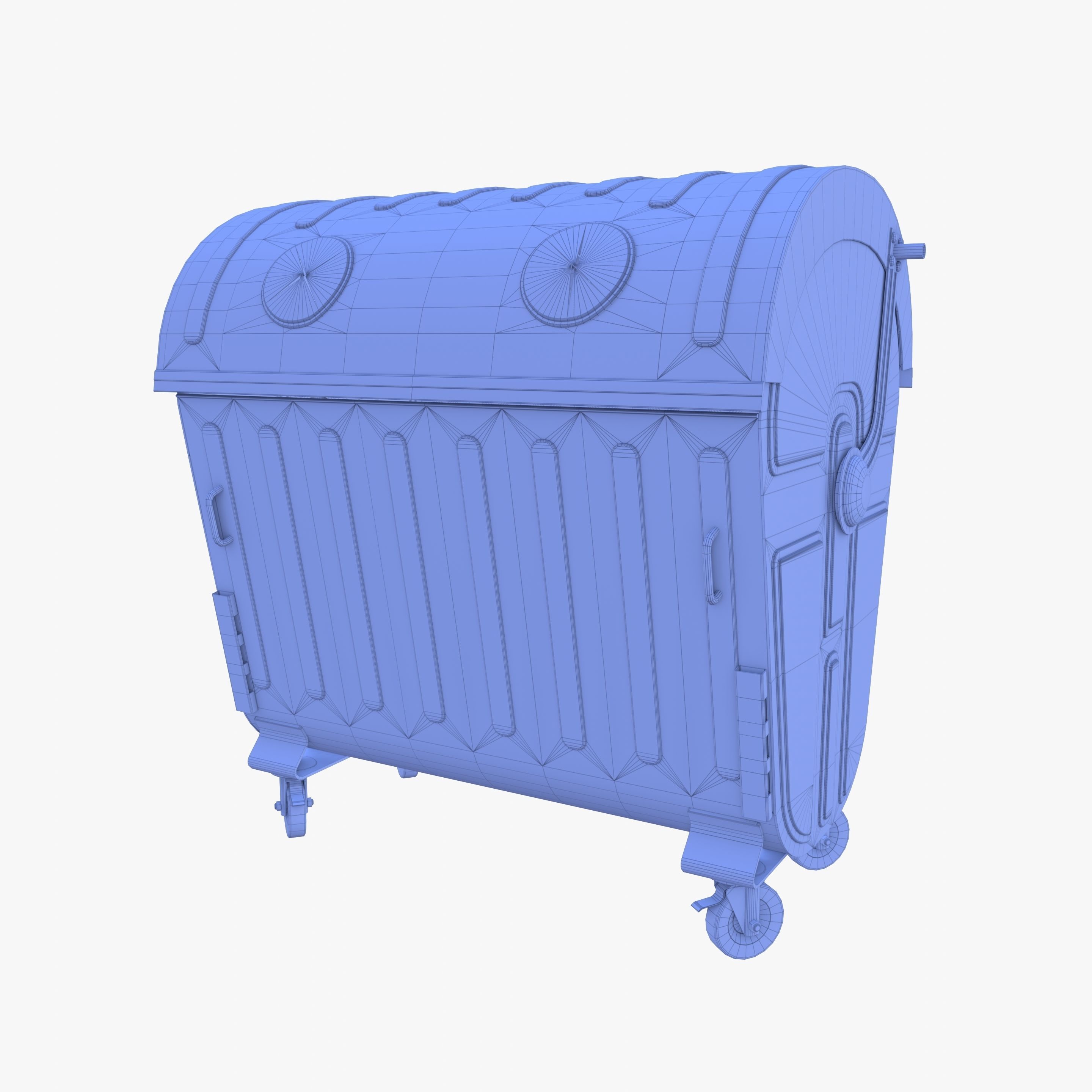 Dumpster v5 Low-poly 3D model_9
