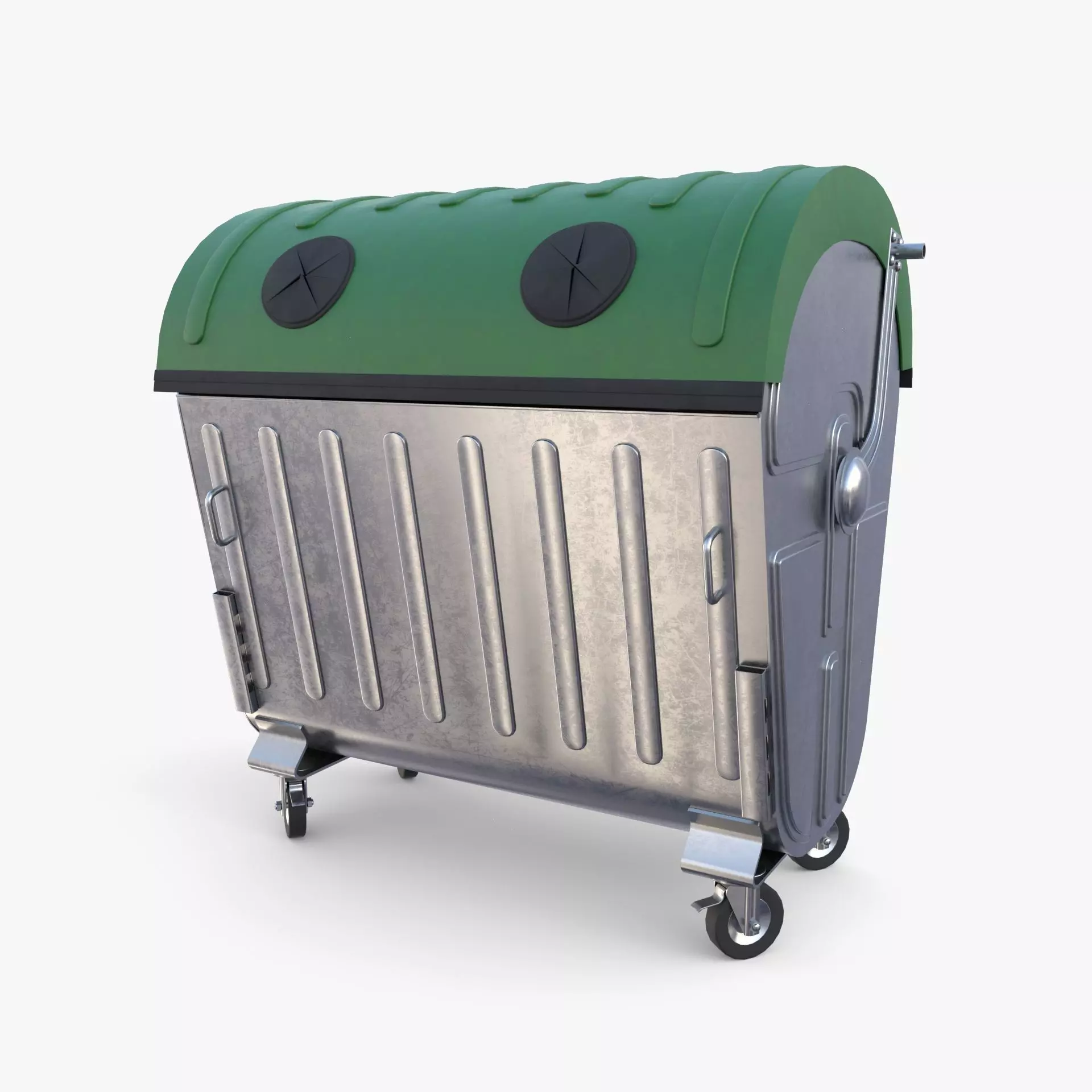 Dumpster v5 Low-poly 3D model_0