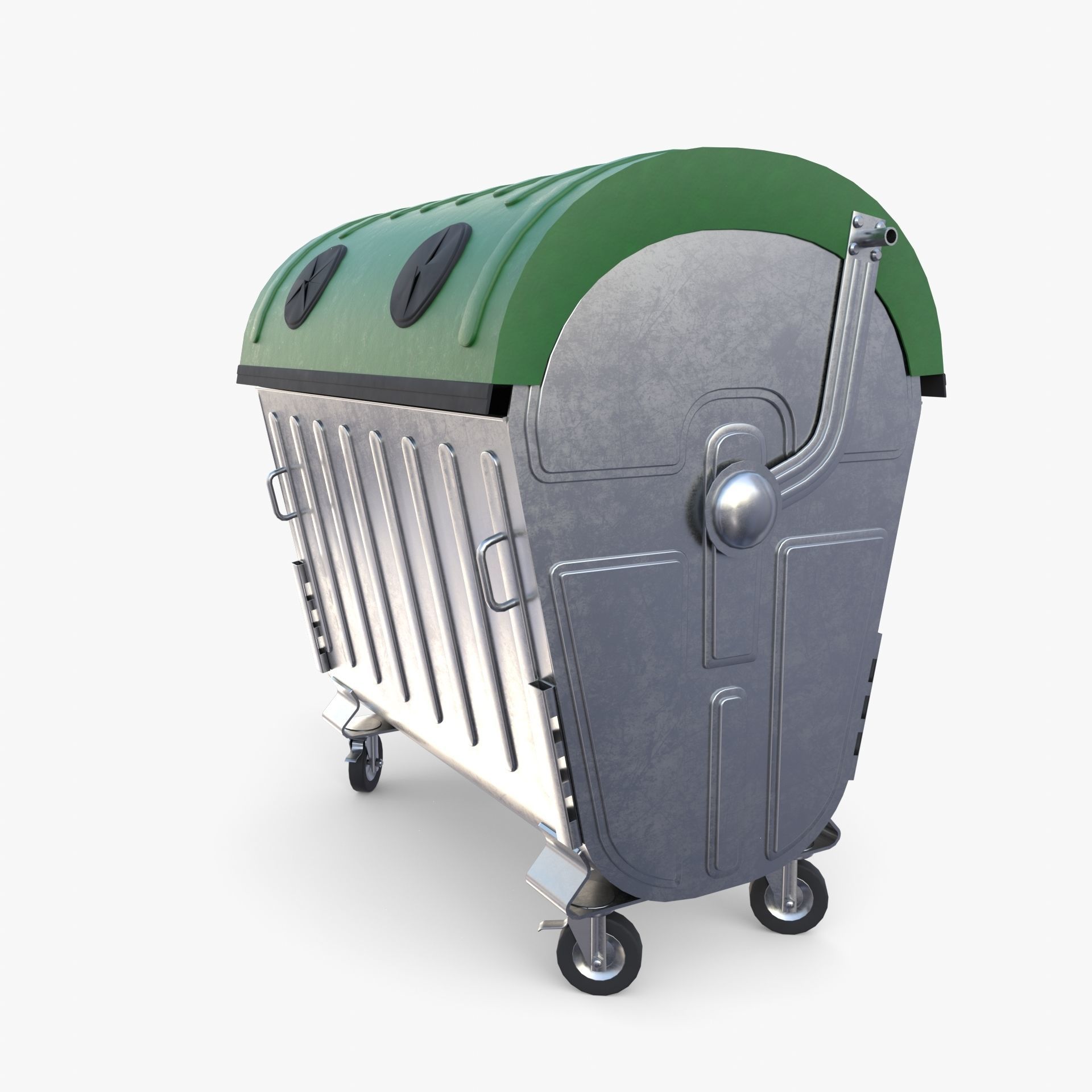 Dumpster v5 Low-poly 3D model_1