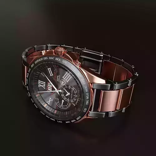 Wrist watch brand Seiko 3D model