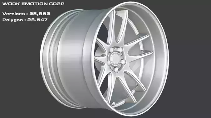 Wheel Pack Collection Low-poly 3D model