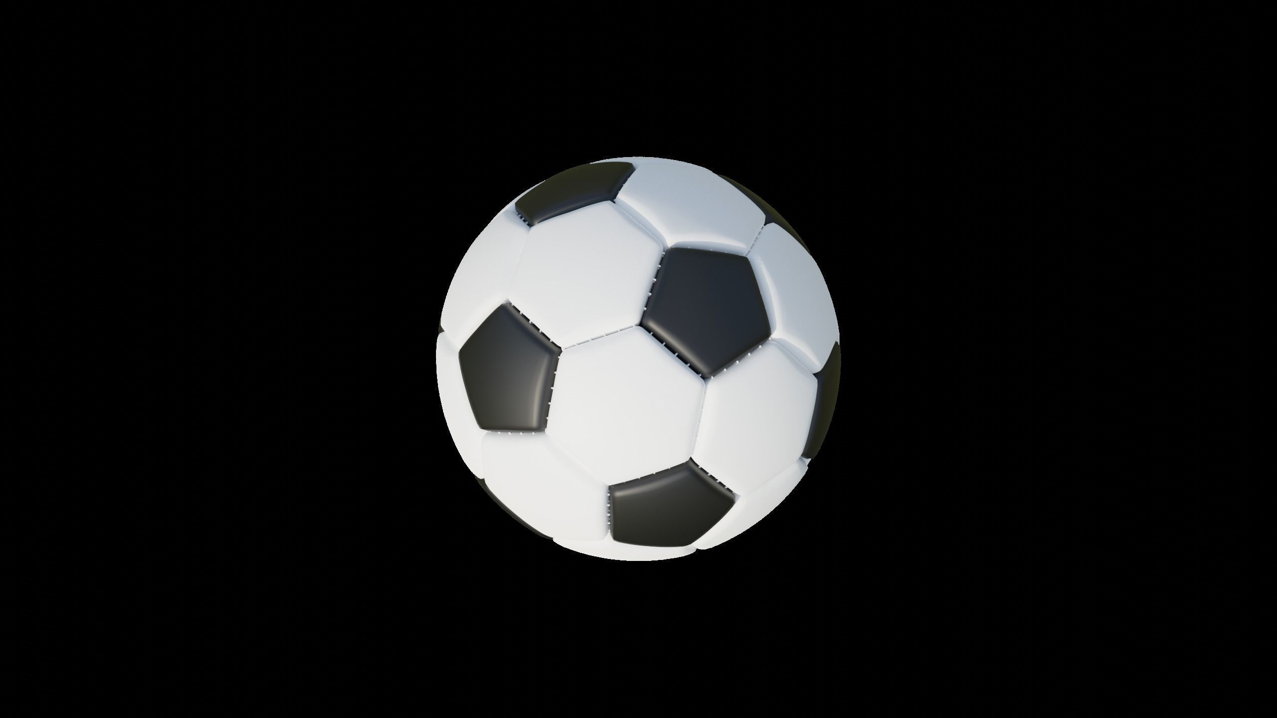 football Low-poly 3D model_1