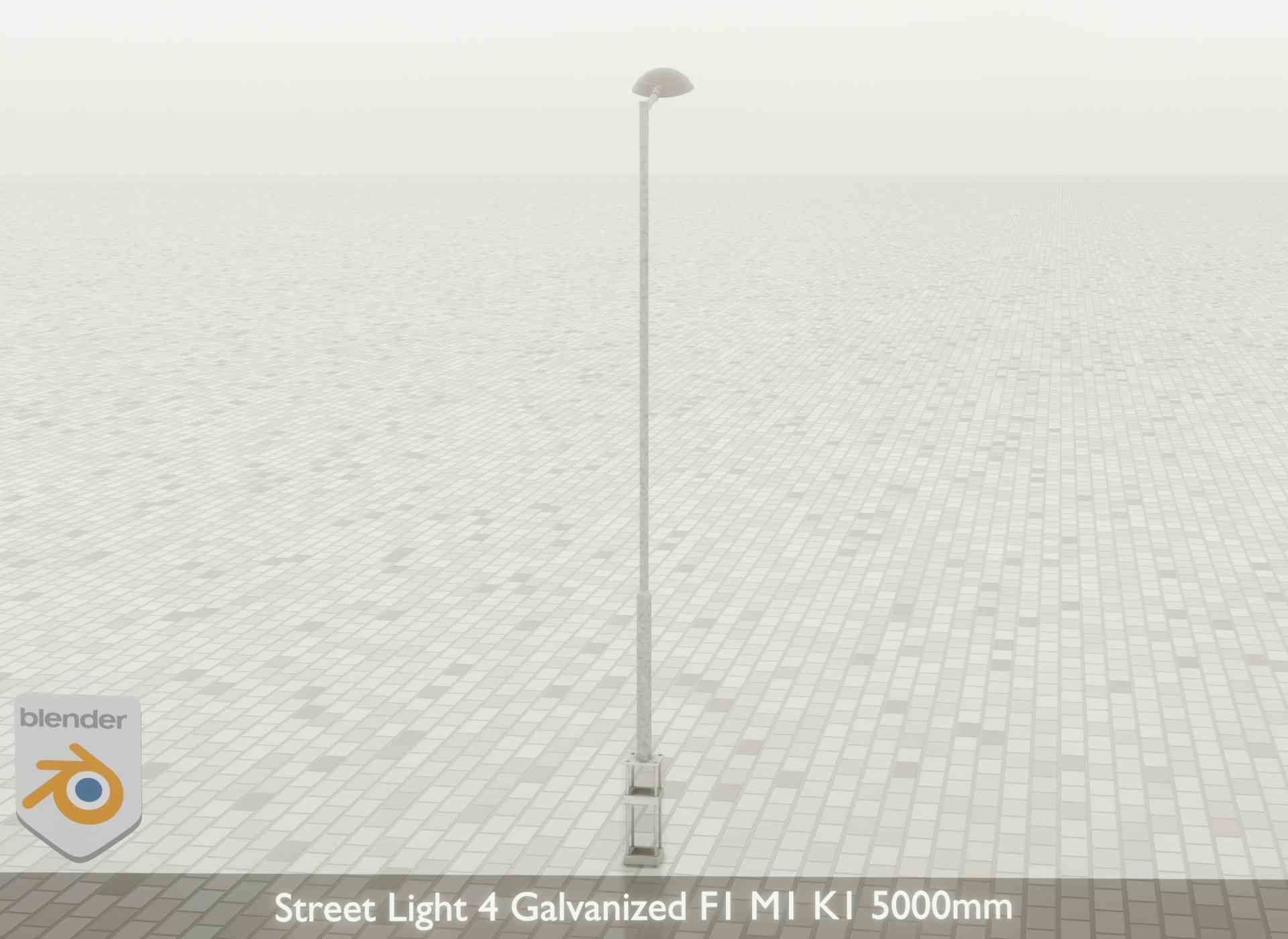 Street Light 4 Galvanized F1 M1 K1 5000mm Low-poly 3D model_51