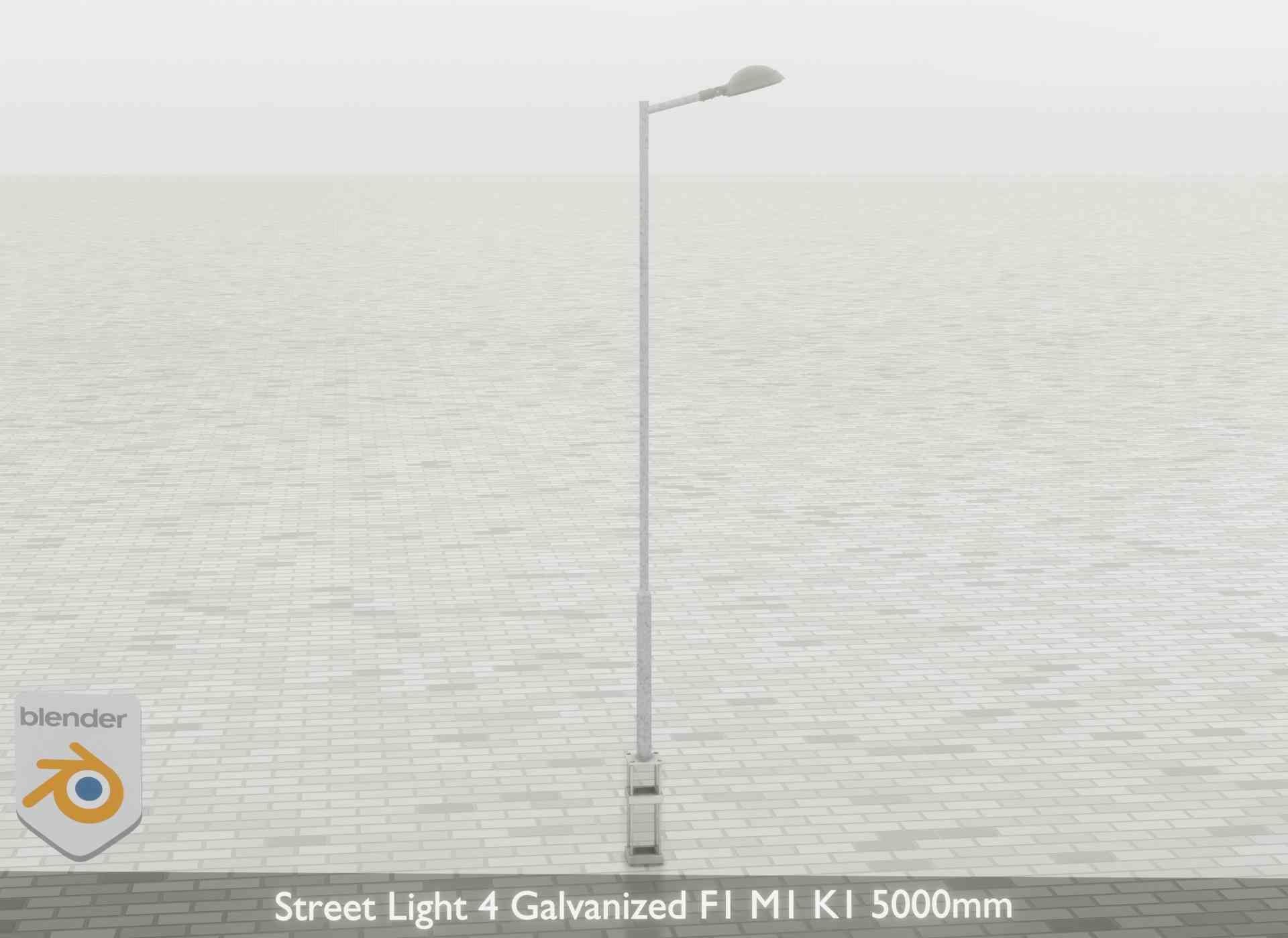 Street Light 4 Galvanized F1 M1 K1 5000mm Low-poly 3D model_59