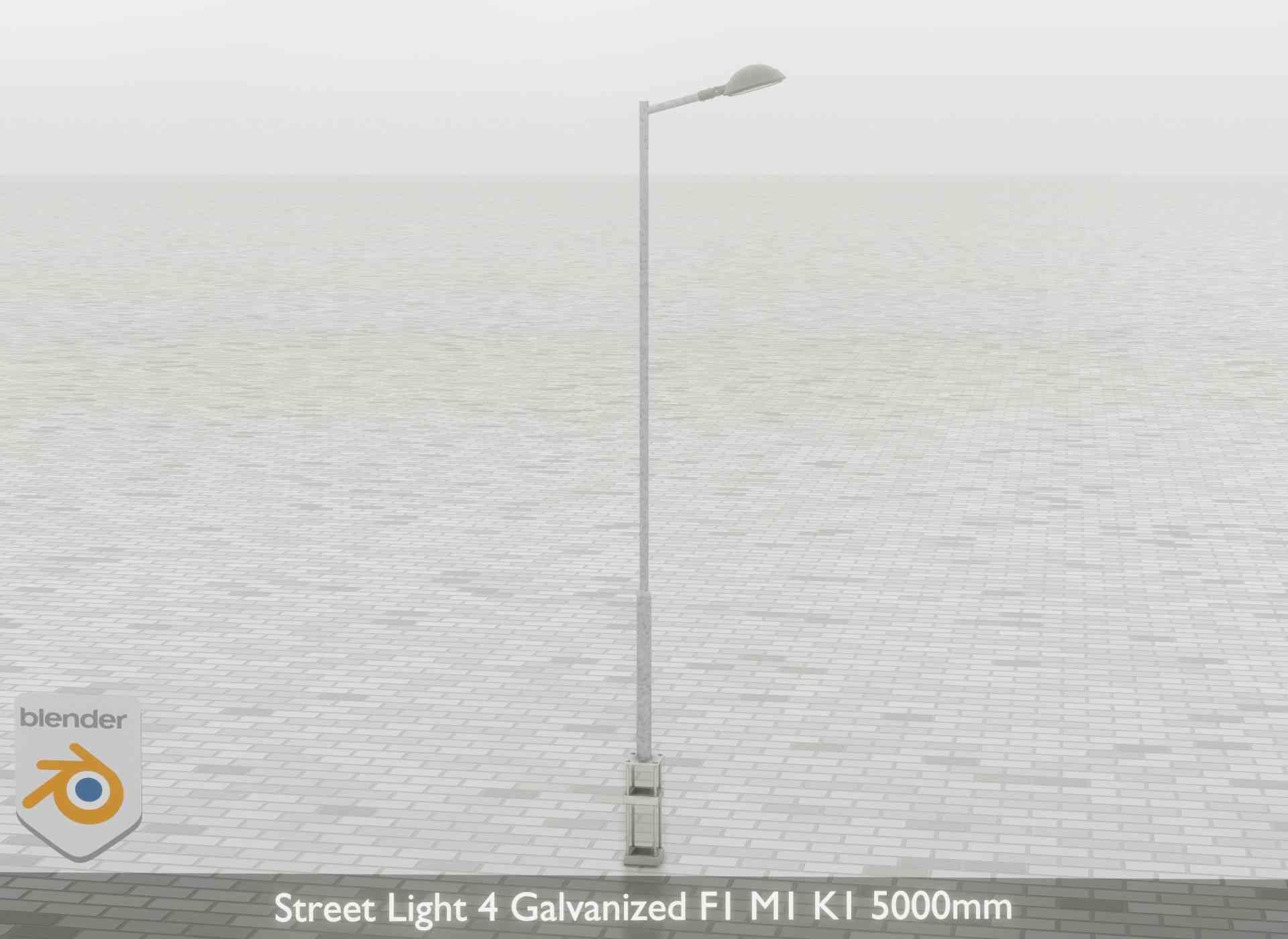 Street Light 4 Galvanized F1 M1 K1 5000mm Low-poly 3D model_61