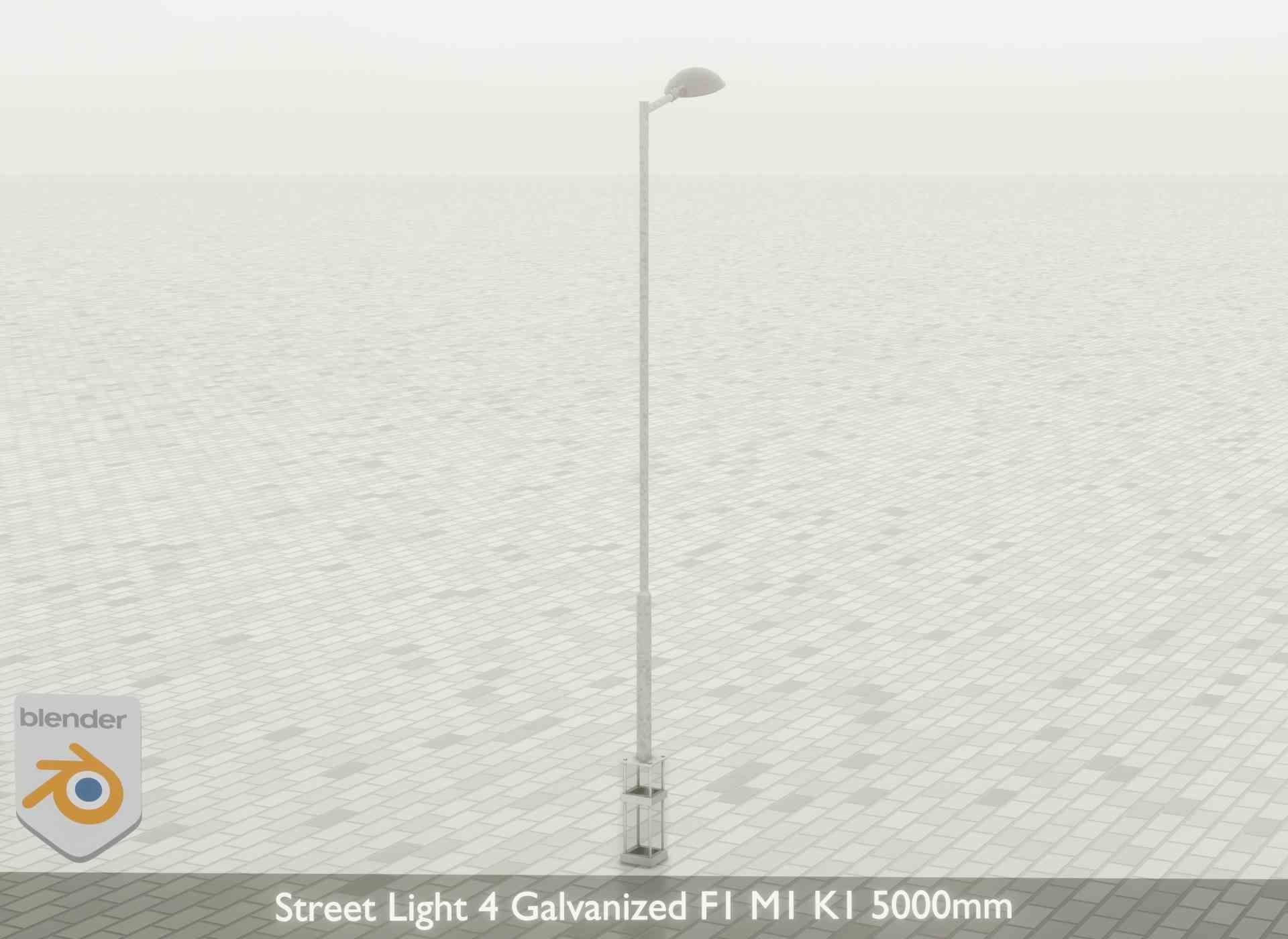 Street Light 4 Galvanized F1 M1 K1 5000mm Low-poly 3D model_53