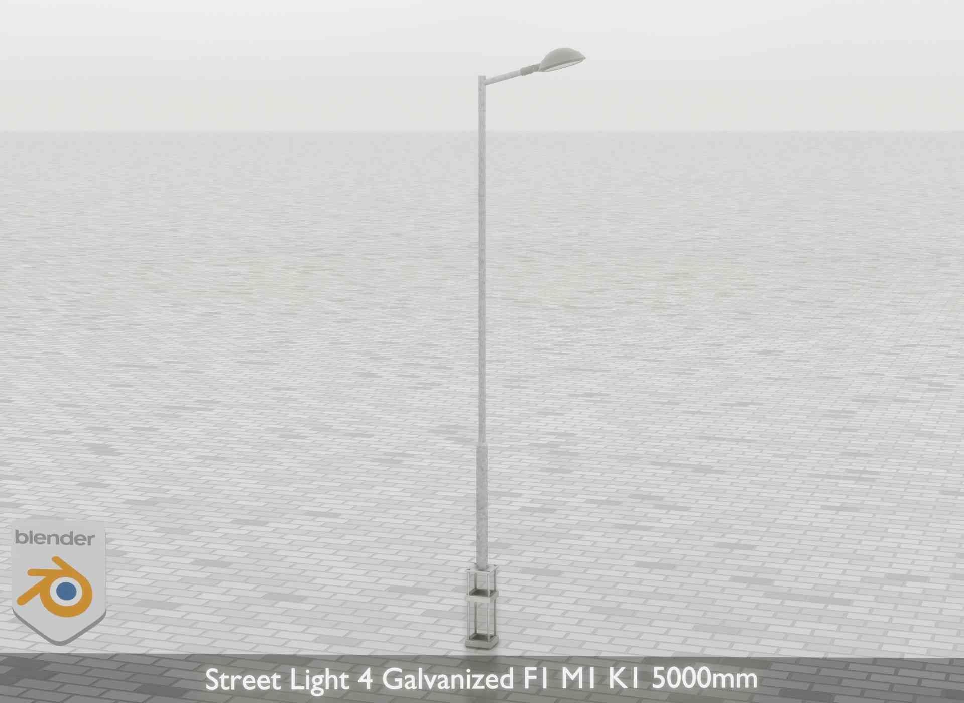 Street Light 4 Galvanized F1 M1 K1 5000mm Low-poly 3D model_62