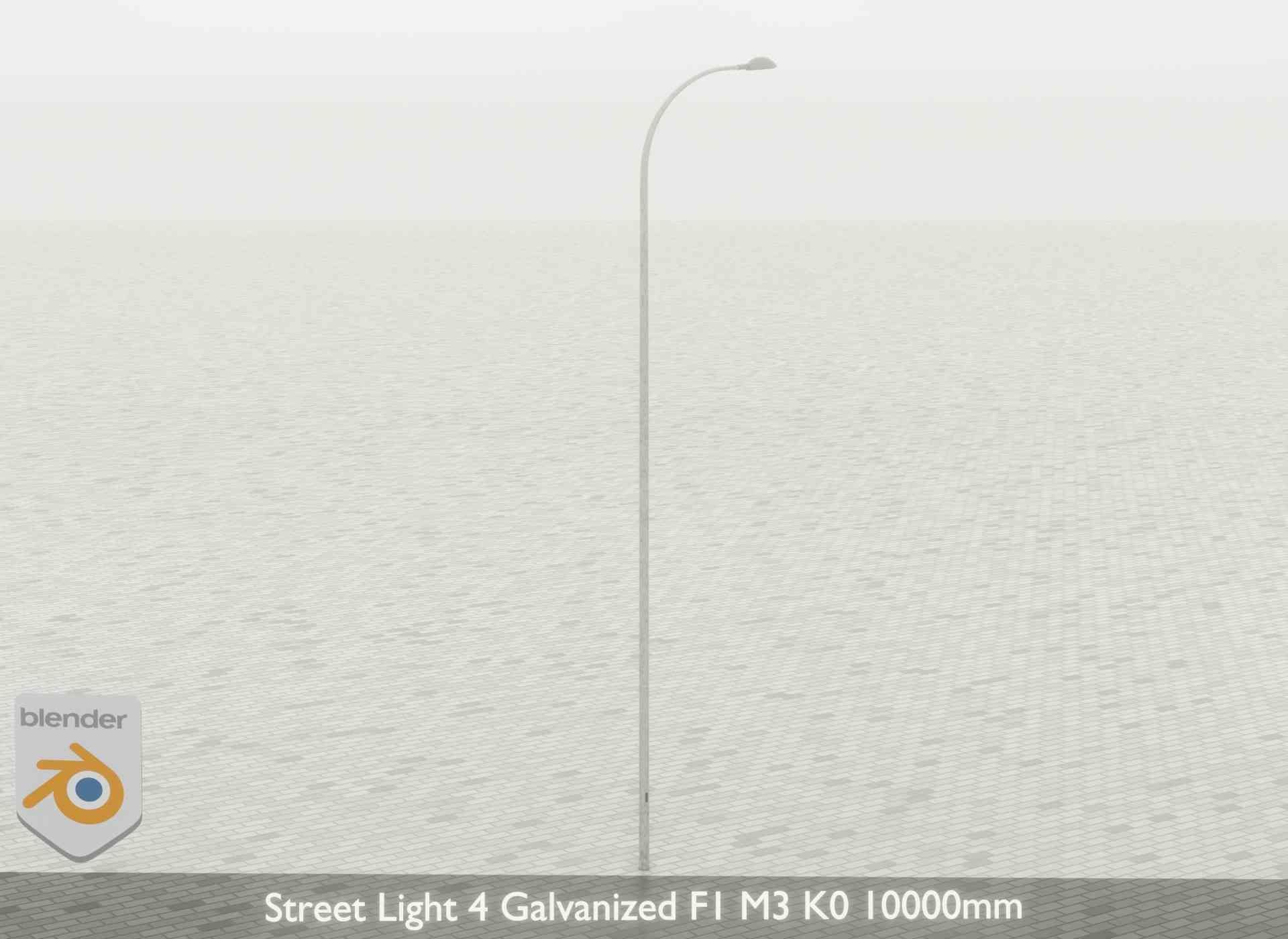 Street Light 4 Galvanized F1 M3 K0 10000mm Low-poly 3D model_56