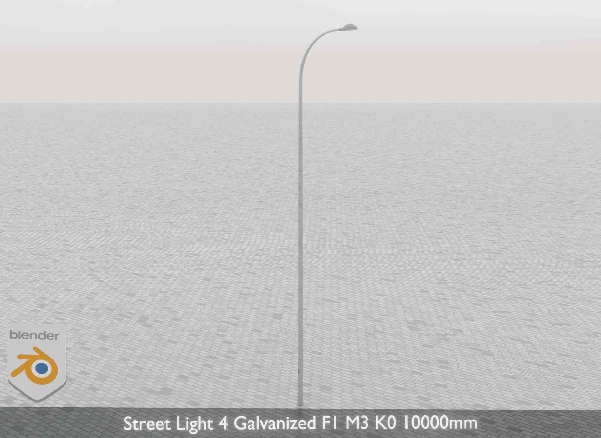 Street Light 4 Galvanized F1 M3 K0 10000mm Low-poly 3D model_65
