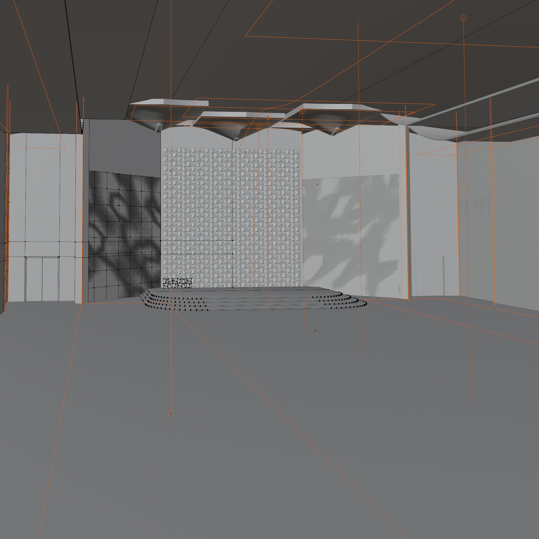 Sci fi Futuristic exhibition Interior 3D 3D model_7