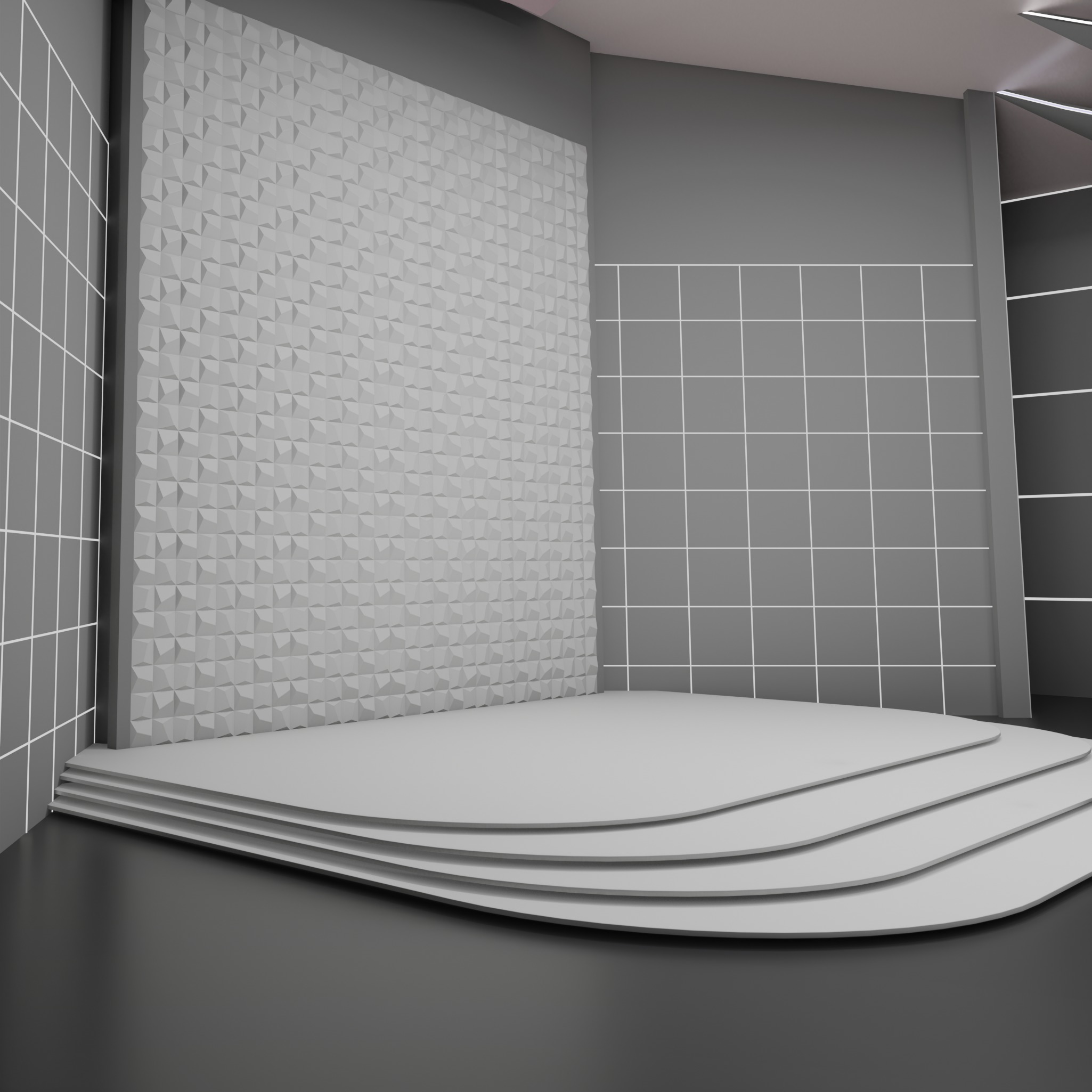 Sci fi Futuristic exhibition Interior 3D 3D model_3