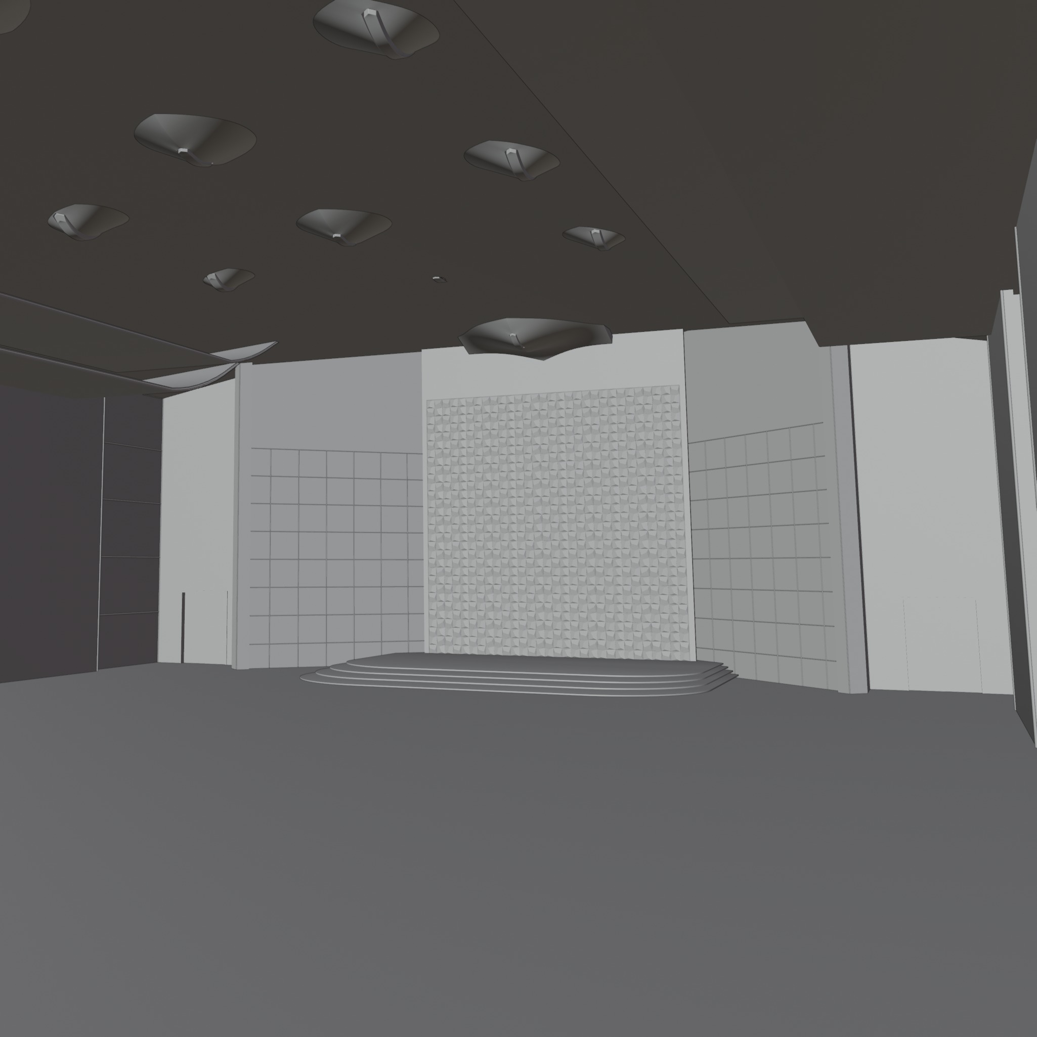 Sci fi Futuristic exhibition Interior 3D 3D model_5