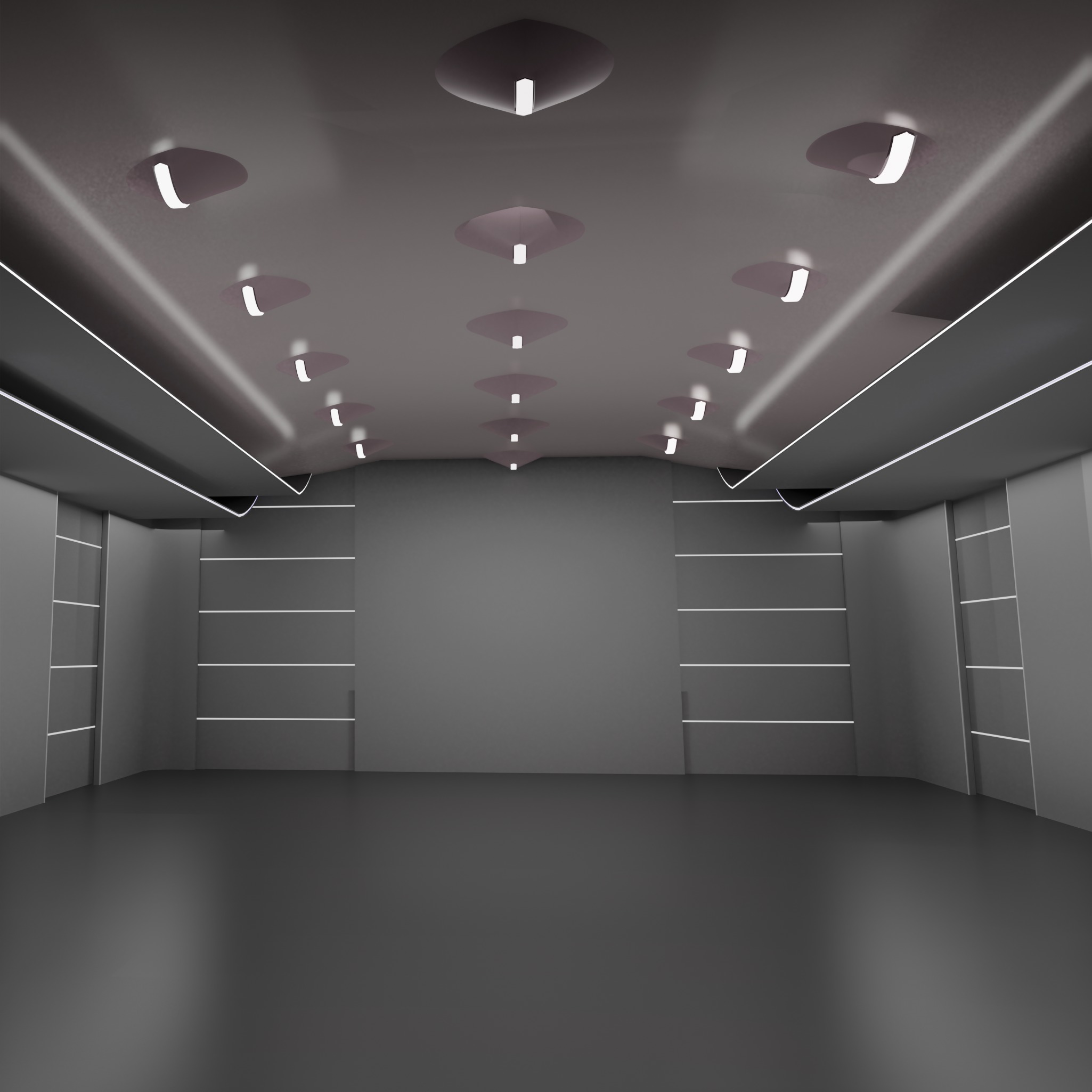 Sci fi Futuristic exhibition Interior 3D 3D model_1