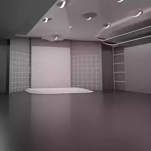 Sci fi Futuristic exhibition Interior 3D  3D model