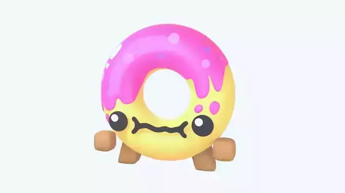 Donut Boomerang fu Low-poly 3D model