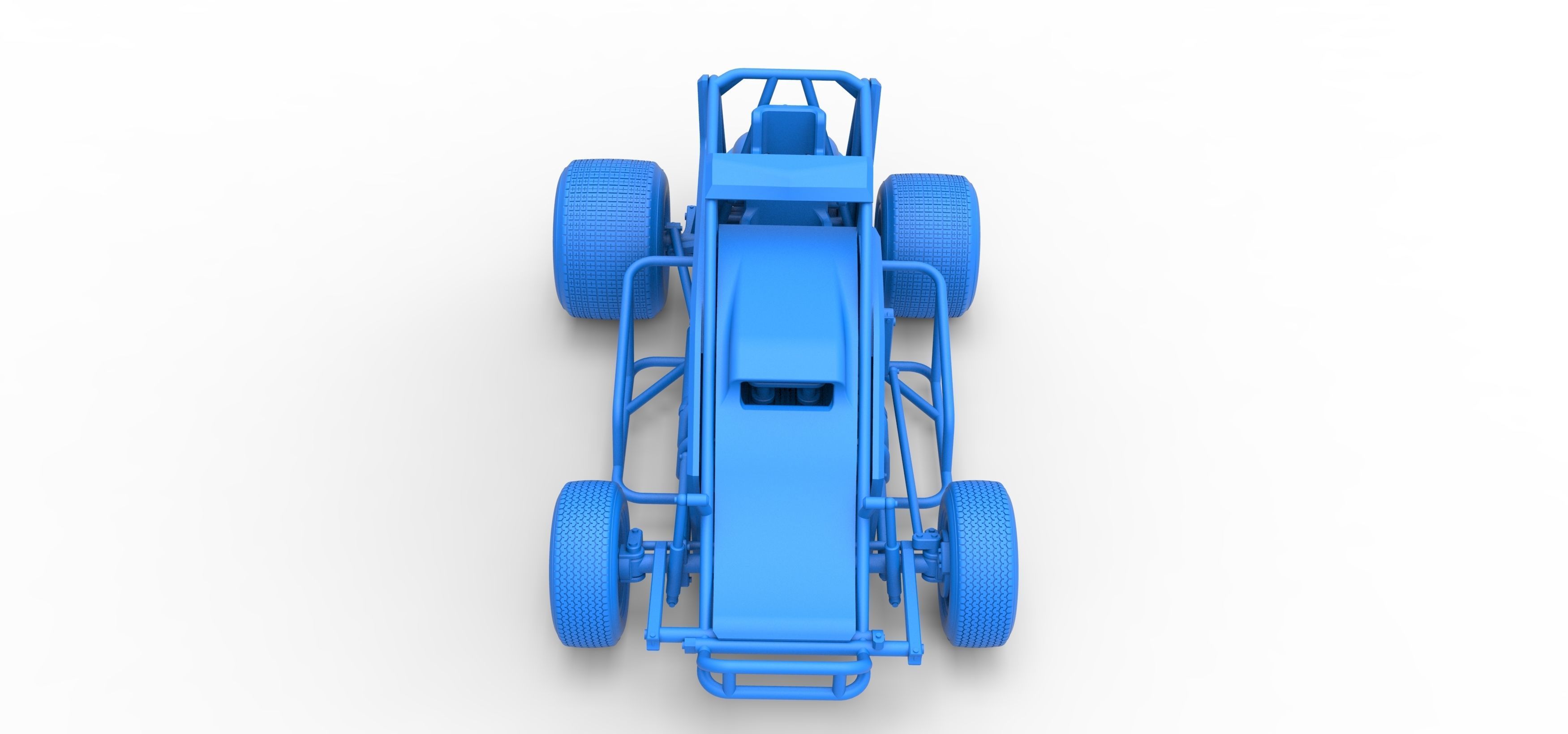 Sprint car Scale 1 to 25 3D print model_32