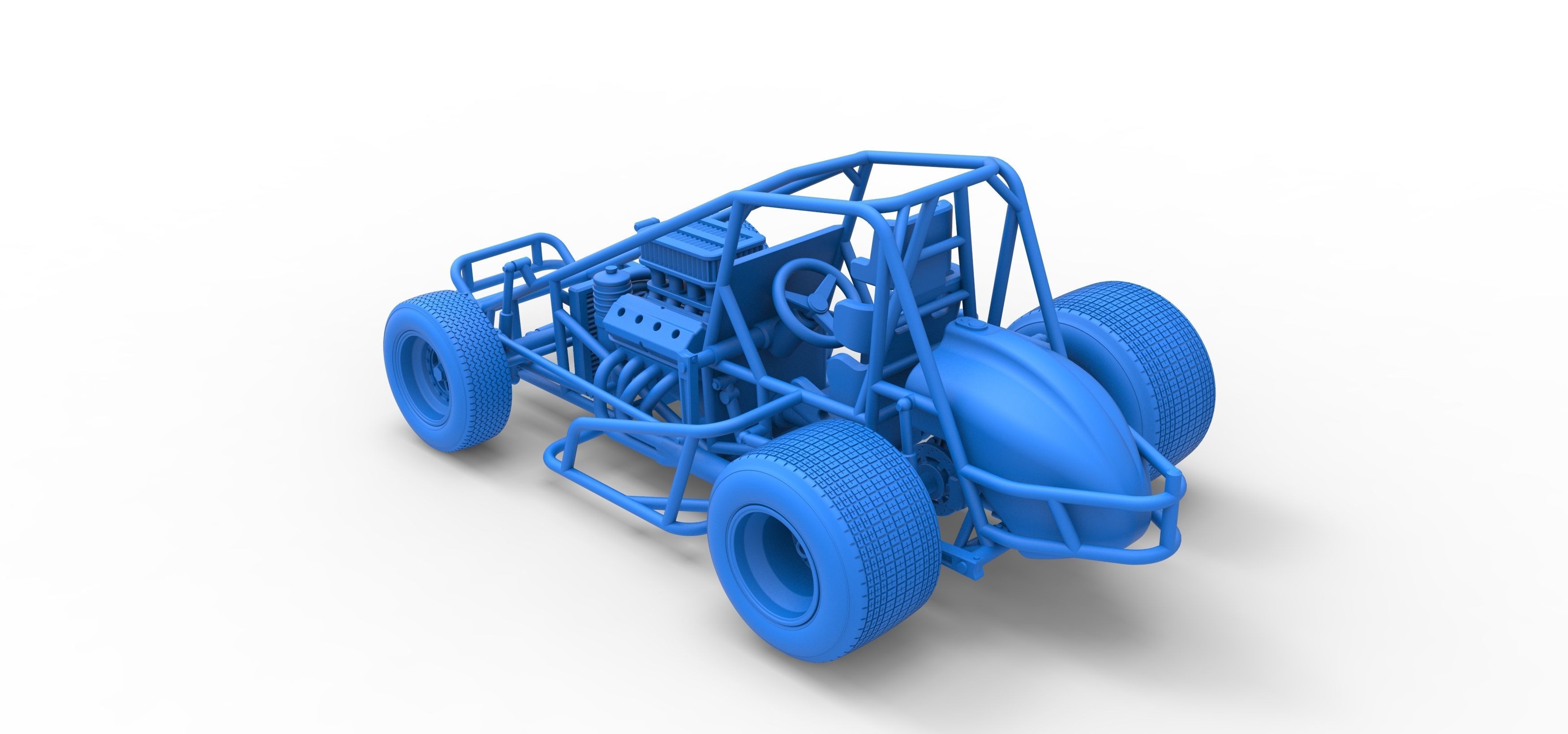 Sprint car Scale 1 to 25 3D print model_51