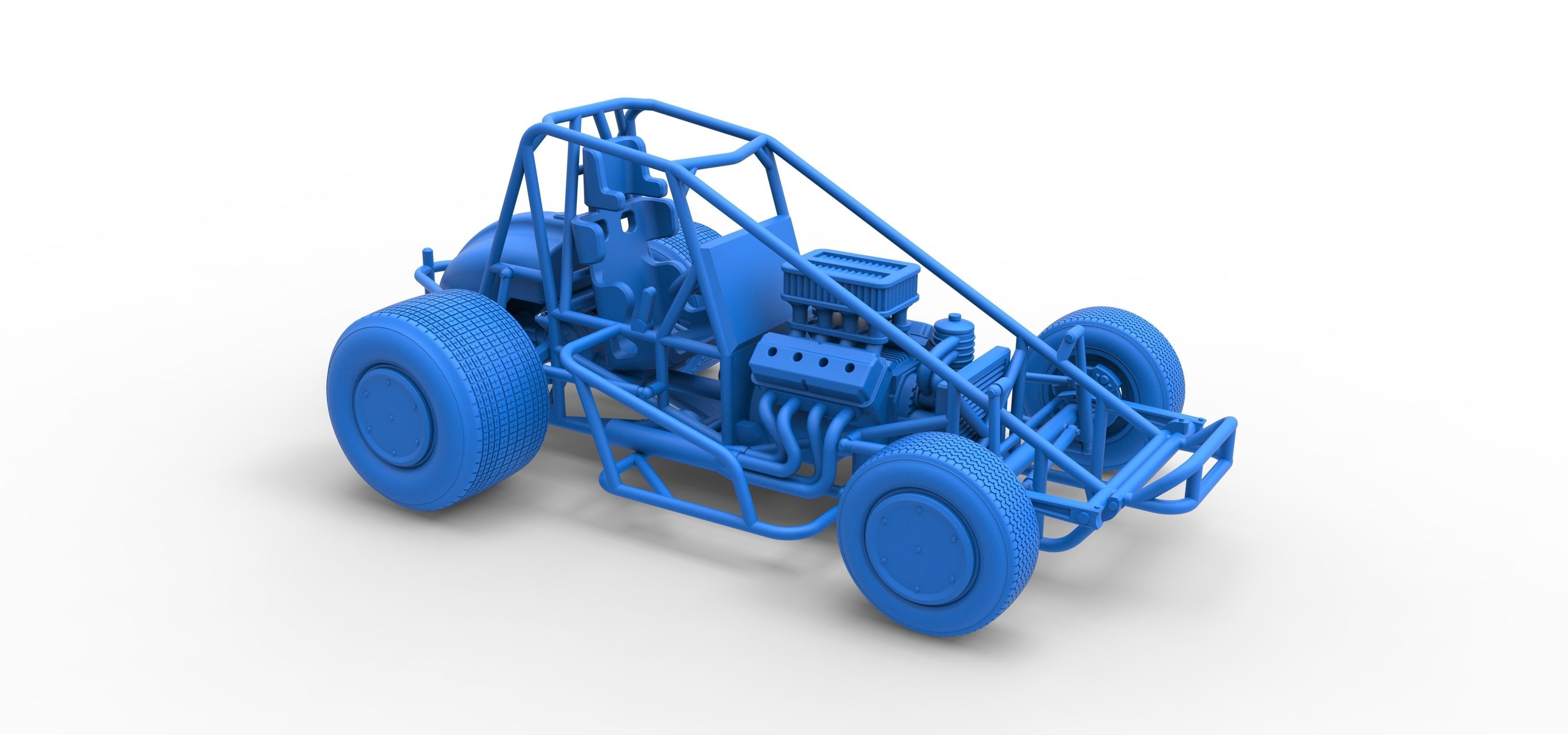 Sprint car Scale 1 to 25 3D print model_54