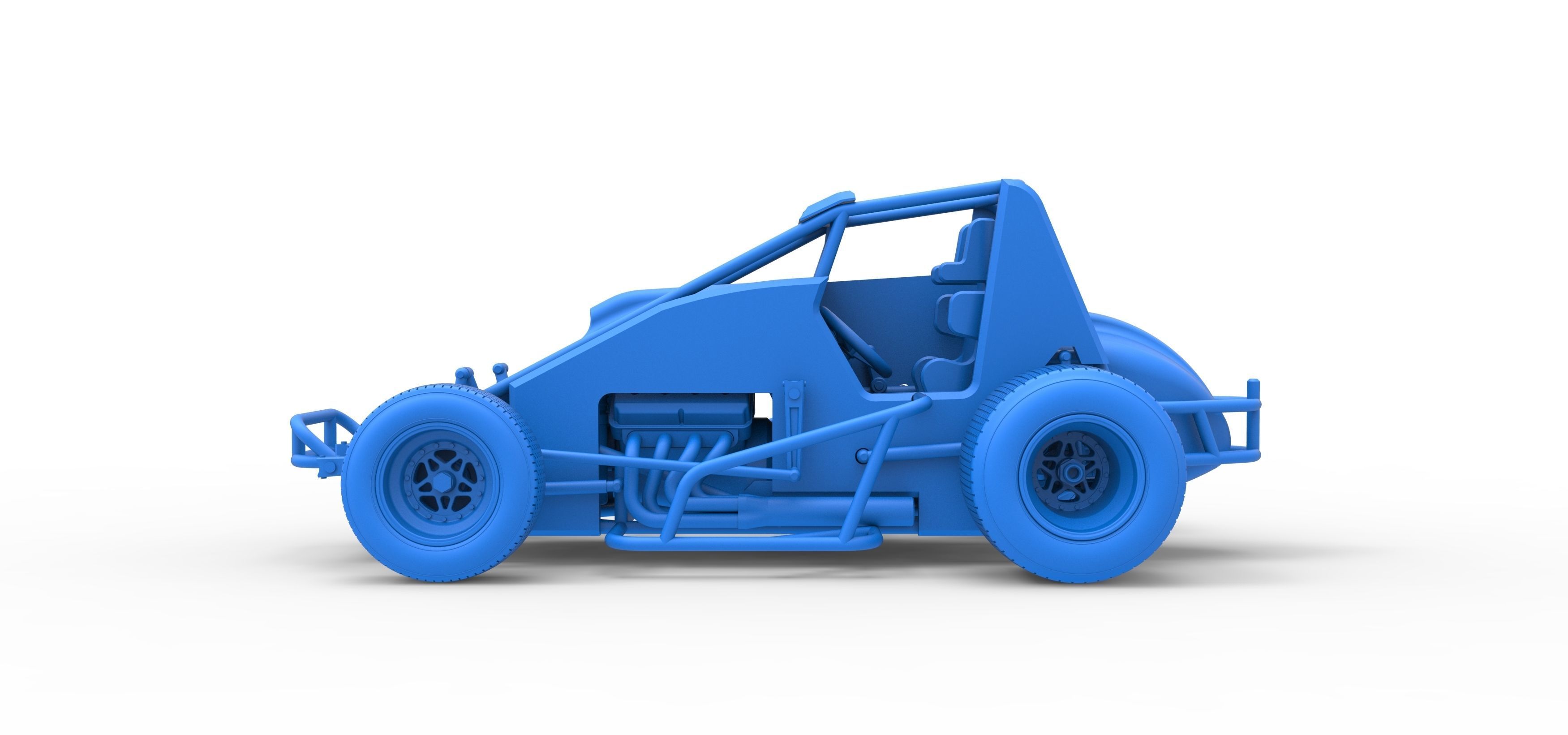 Sprint car Scale 1 to 25 3D print model_34