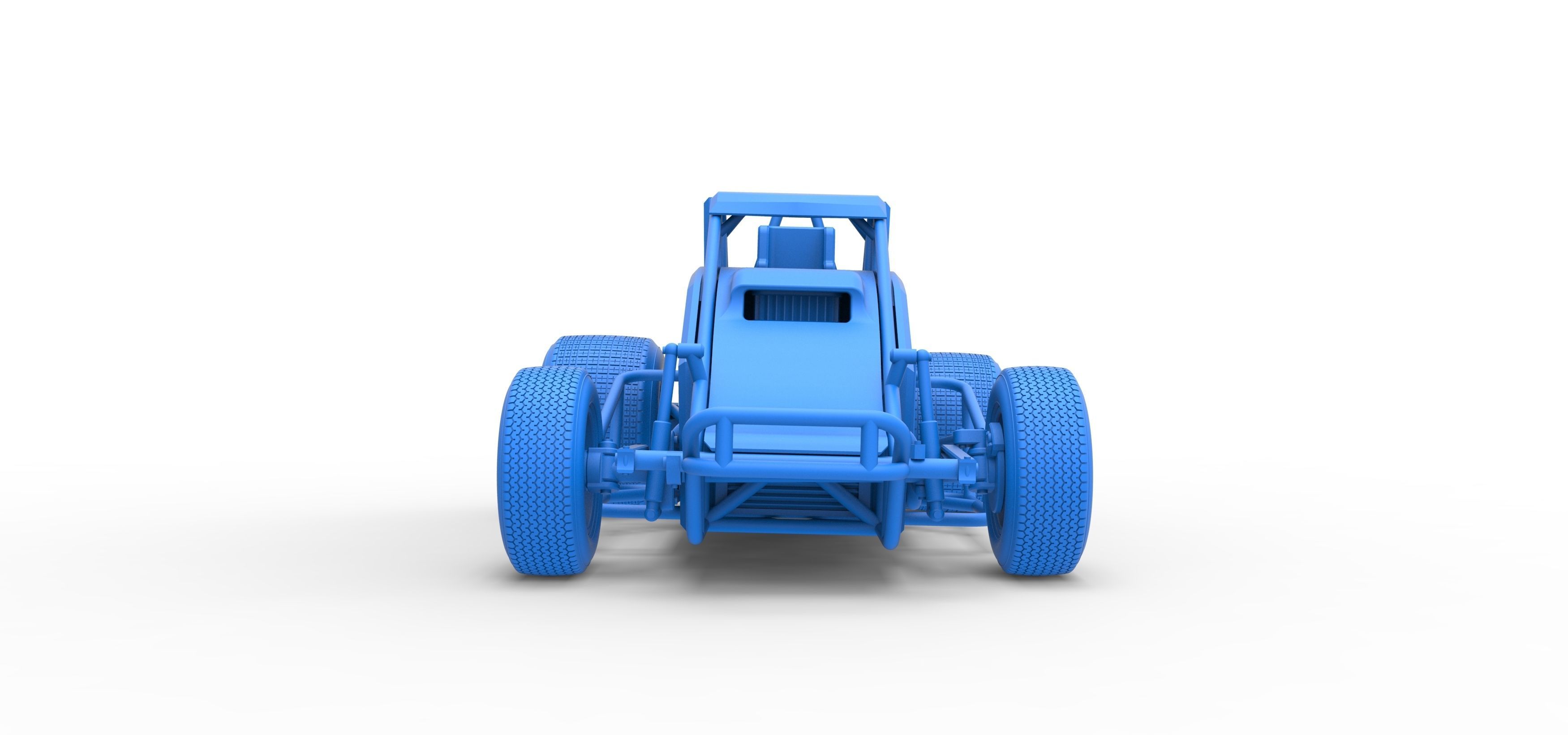 Sprint car Scale 1 to 25 3D print model_33