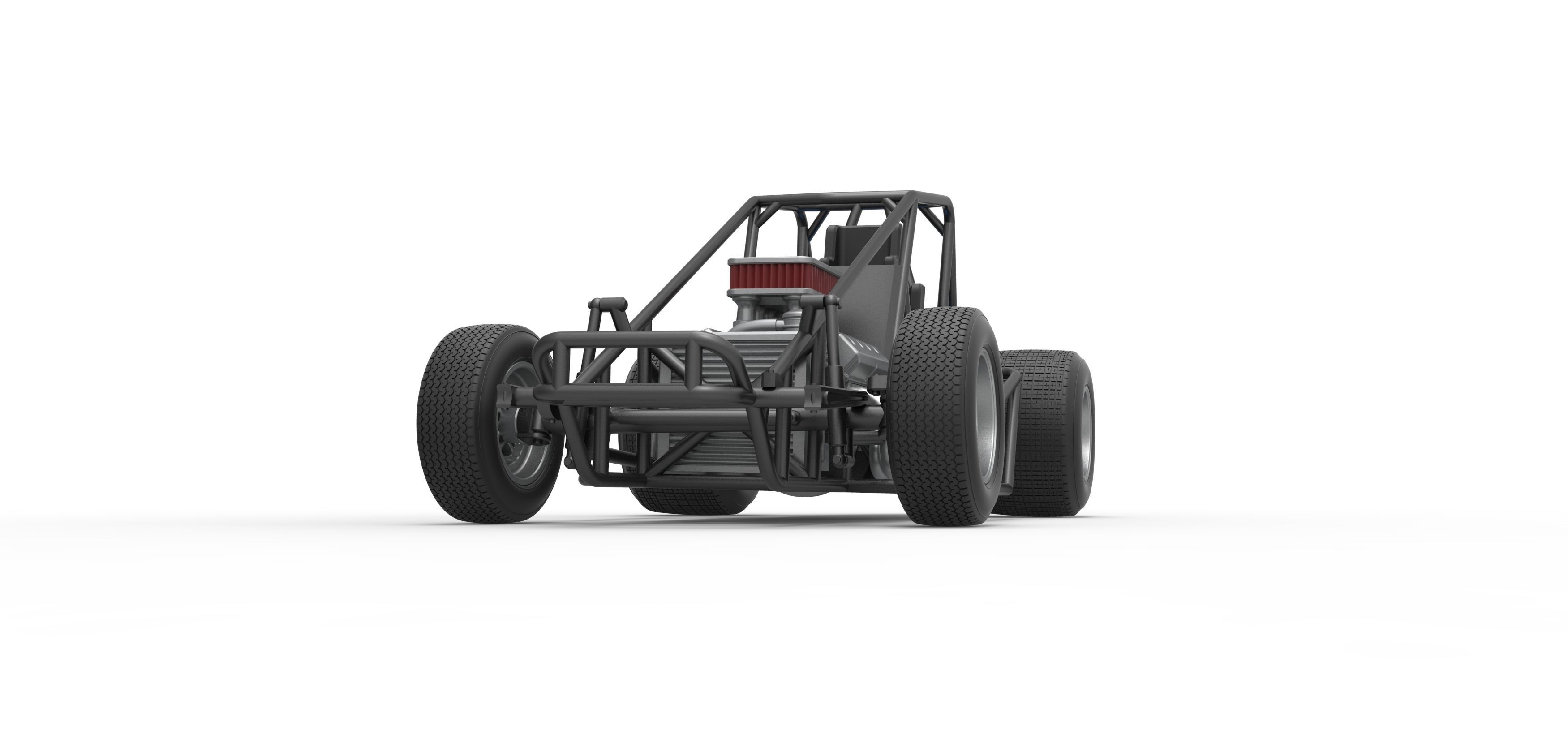 Sprint car Scale 1 to 25 3D print model_23