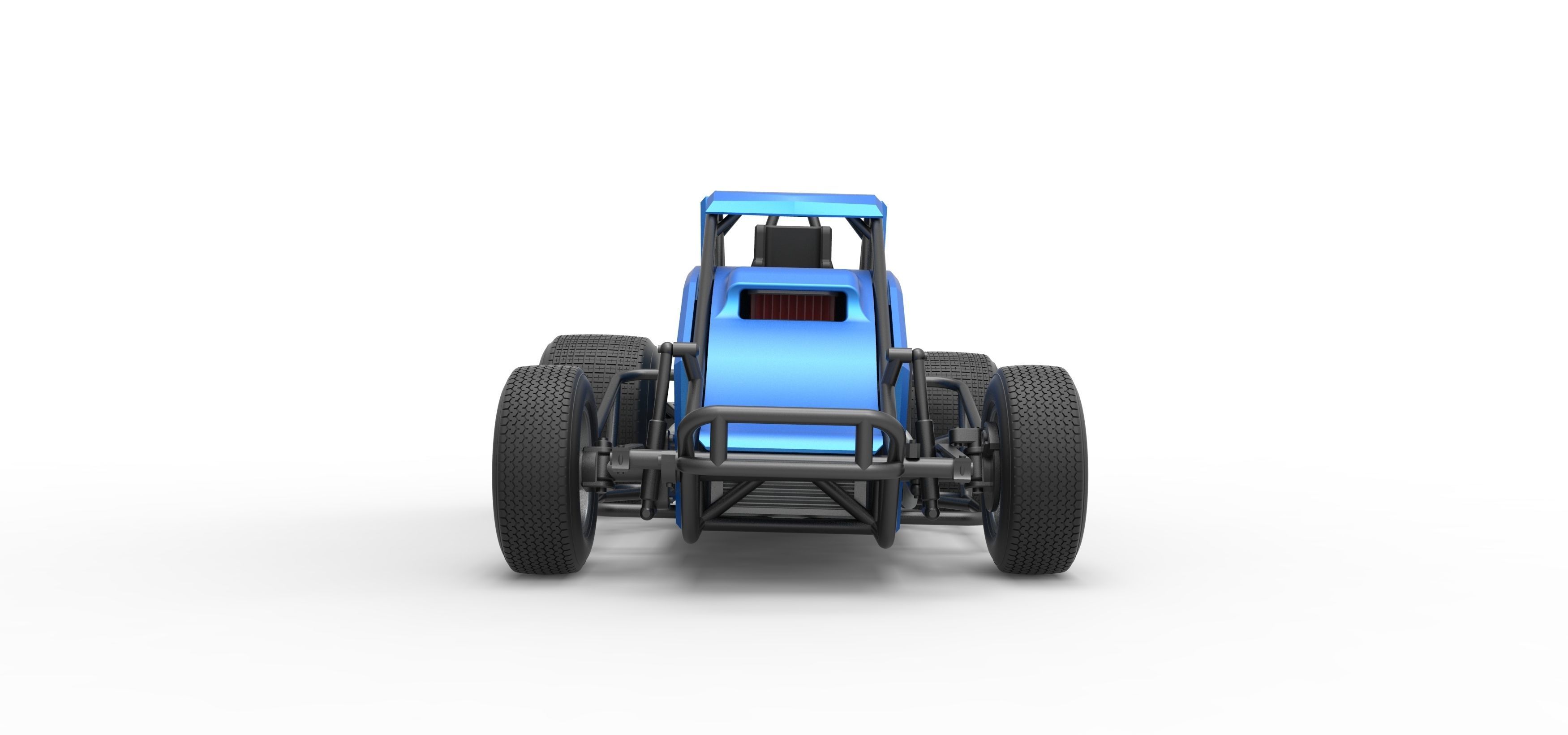 Sprint car Scale 1 to 25 3D print model_7